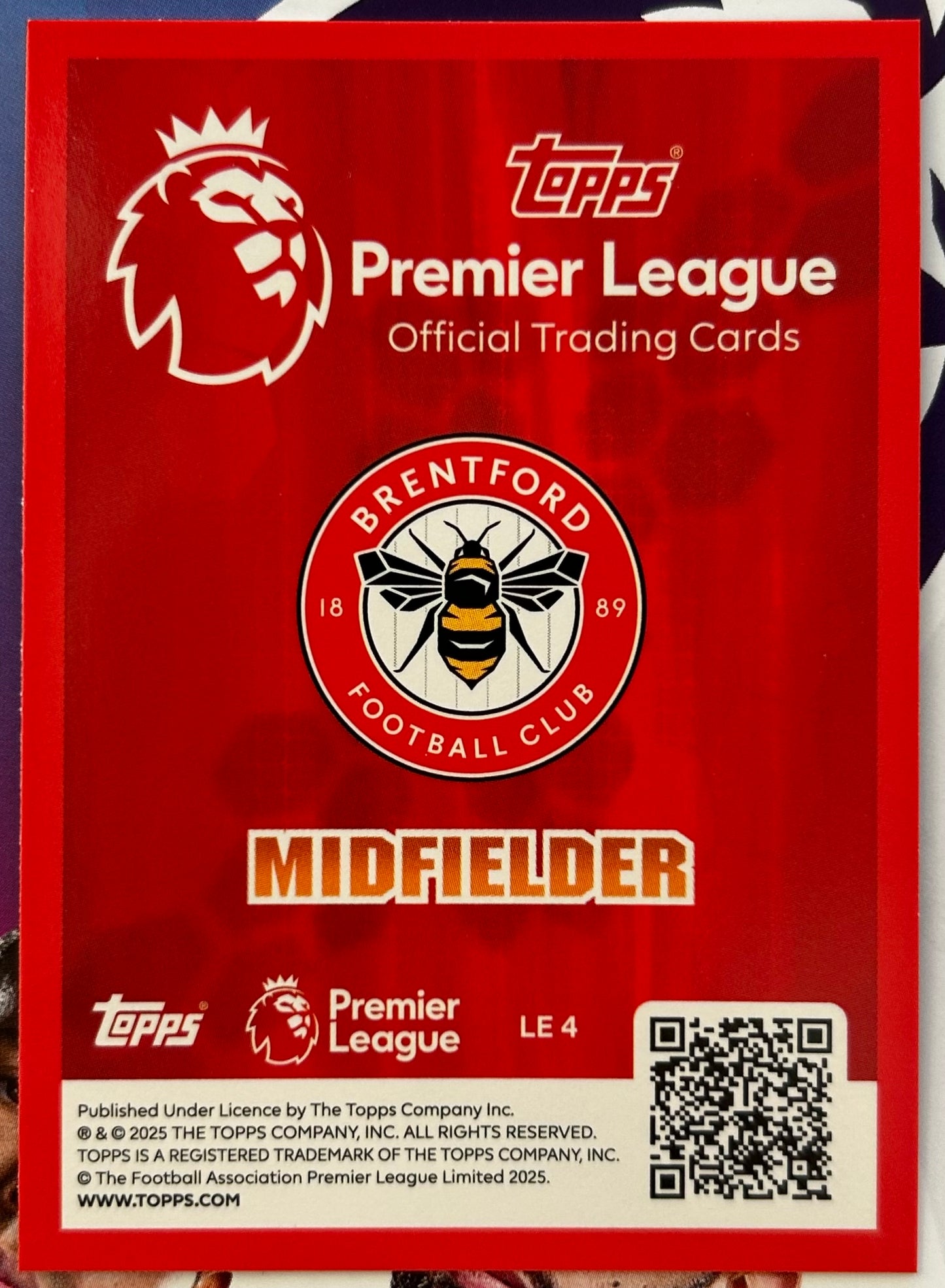 Topps Premier League 2026 Debut Edition - FABIO CARVALHO (BRENTFORD) Classic Limited Edition LE4