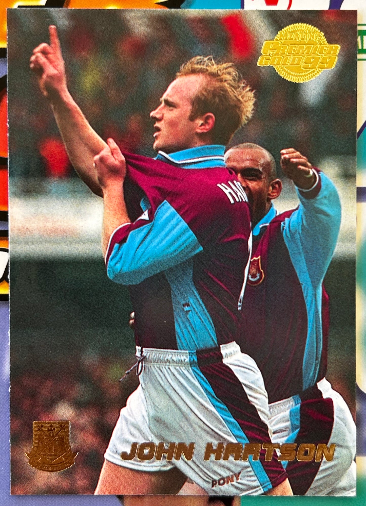 Merlin's Premier Gold 99 Trading Cards - JOHN HARTSON (WEST HAM UNITED) #143