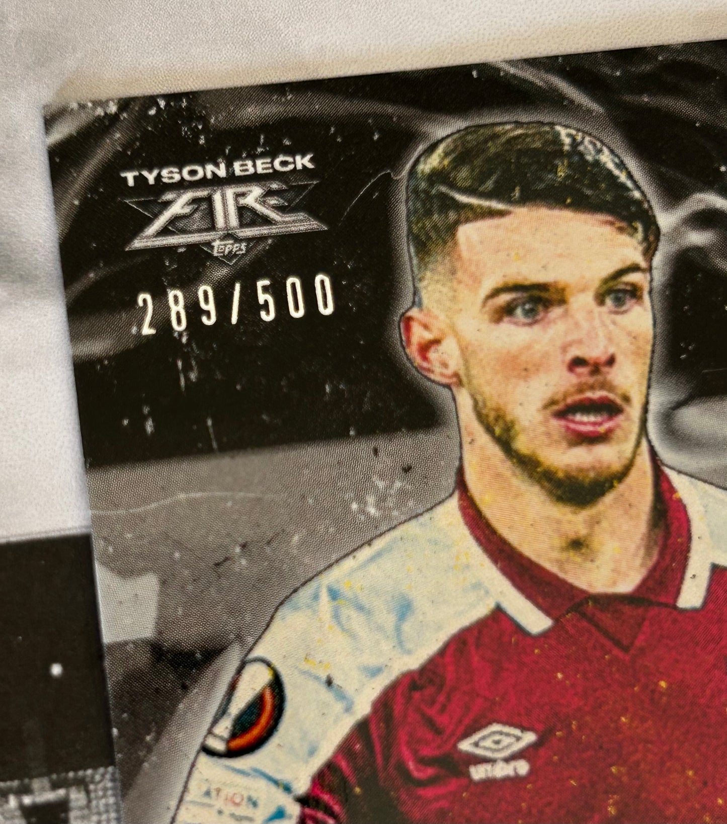 Topps 2020-21 Match Attax UEFA - DECLAN RICE (WEST HAM UNITED) Fire Parallel by Tyson Beck /500
