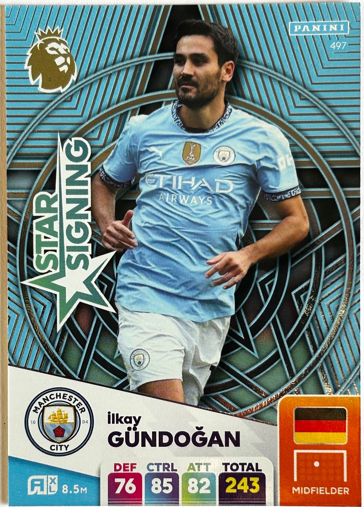 Panini Adrenalyn XL Premier League 2025 - ILKAY GUNDOGAN (MANCHESTER CITY) Star Signing 497