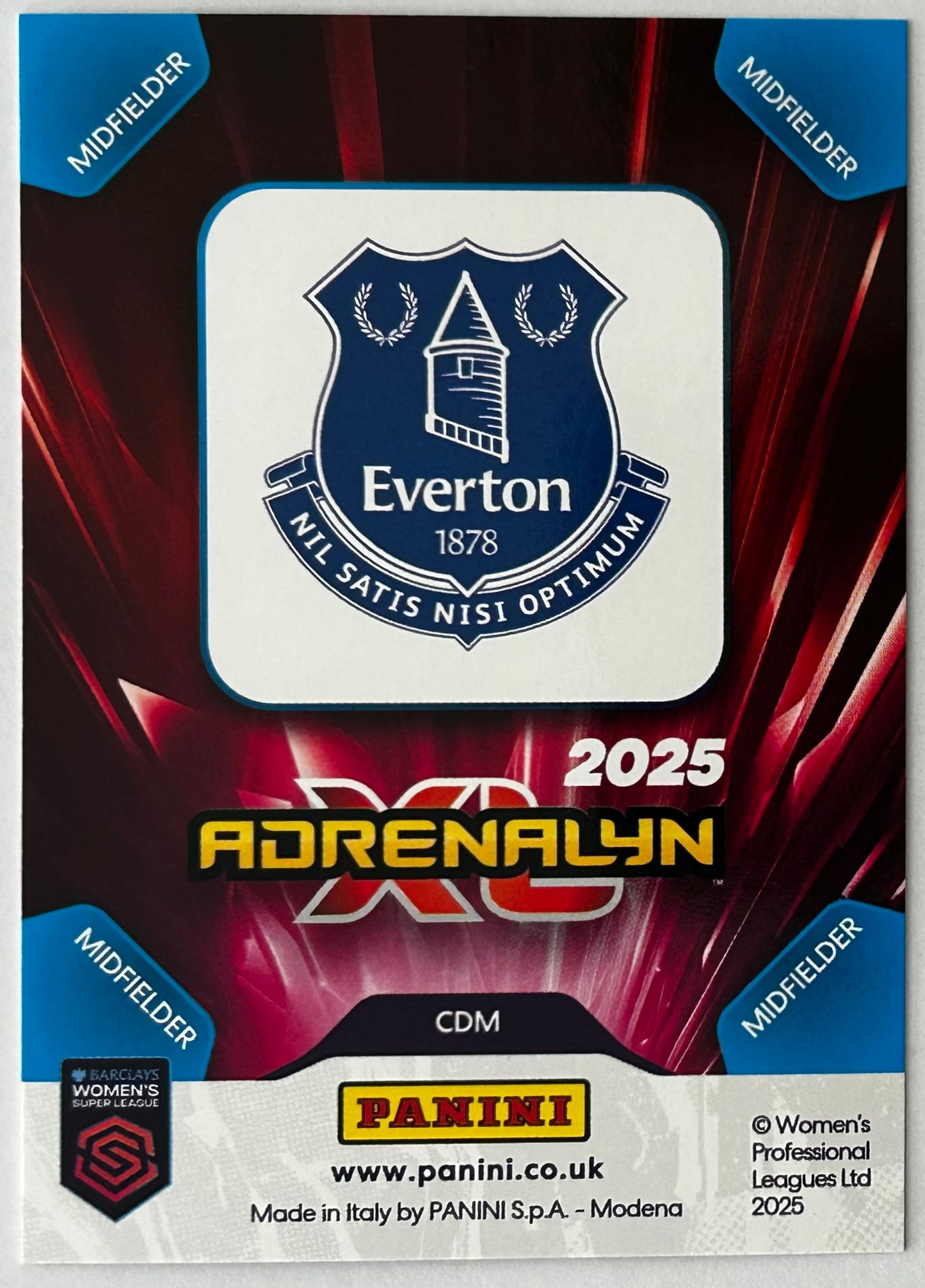 Panini Adrenalyn XL Barclays Women's Super League 2025 - LUCY HOPE (EVERTON) Limited Edition