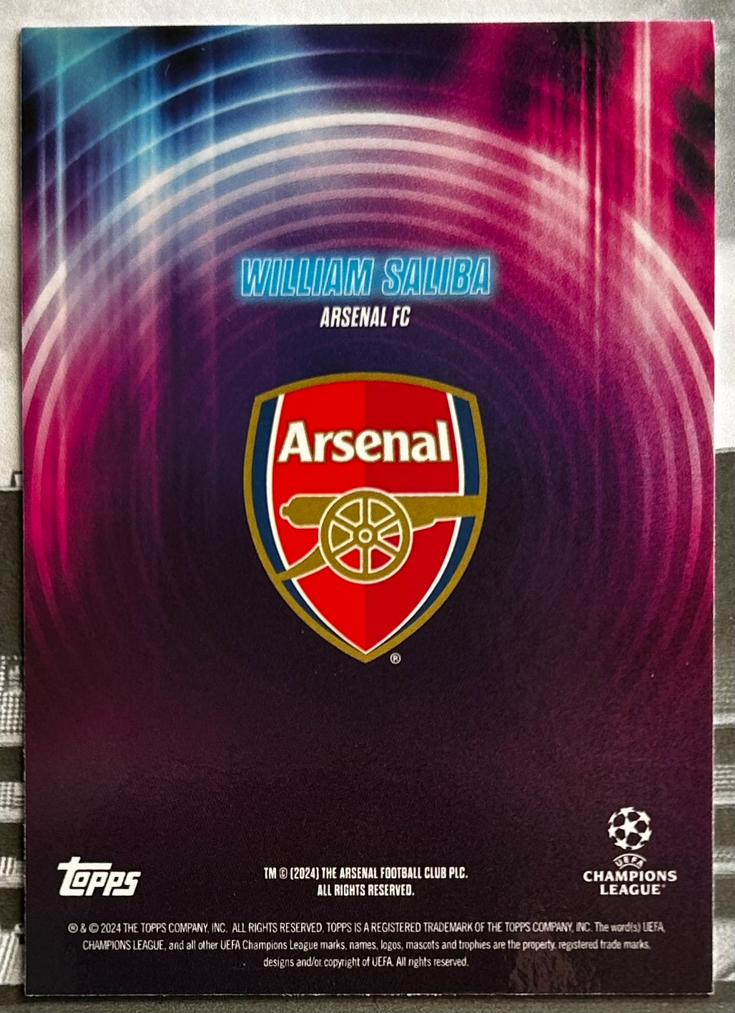 2023-24 Topps UEFA Club Competitions Showtime - WILLIAM SALIBA (ARSENAL)