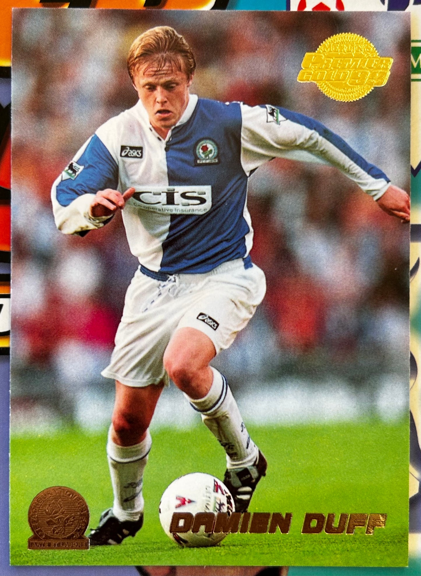 Merlin's Premier Gold 99 Trading Cards - DAMIEN DUFF (BLACKBURN ROVERS) #22
