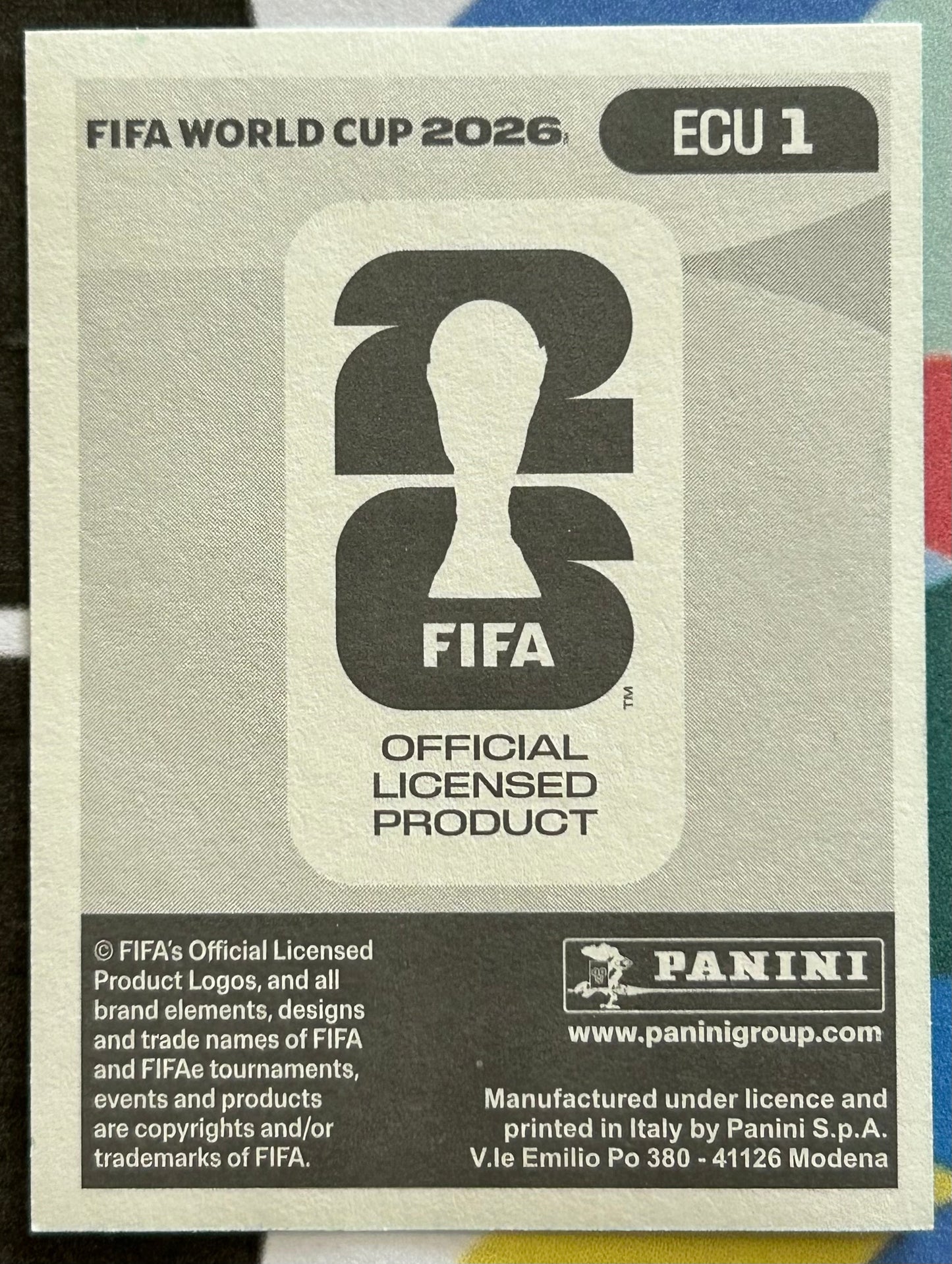 Panini FIFA World Cup 2026 Official Sticker Collection - EMBLEM (ECUADOR) Foil Sticker ECU1