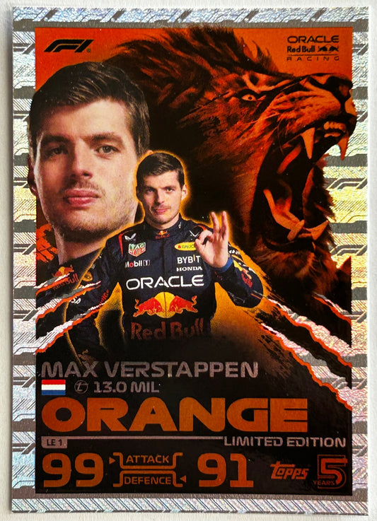 Topps F1 Turbo Attax 2024 - MAX VERSTAPPEN (ORACLE RED BULL) Dutch Orange Limited Edition LE1