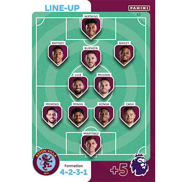Panini Adrenalyn XL Premier League 2024 - Single ASTON VILLA FC Cards (#46 - #63)