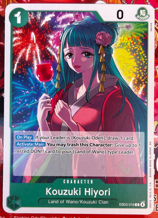 EB03-016 KOUZUKI HIYORI One Piece Character Card (Green) English