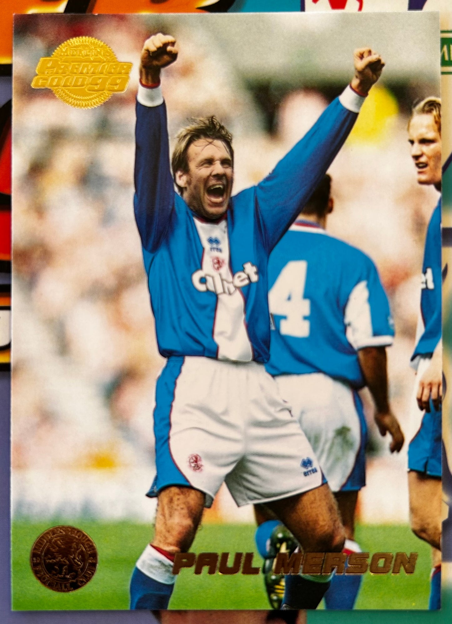 Merlin's Premier Gold 99 Trading Cards - PAUL MERSON (MIDDLESBROUGH) #97