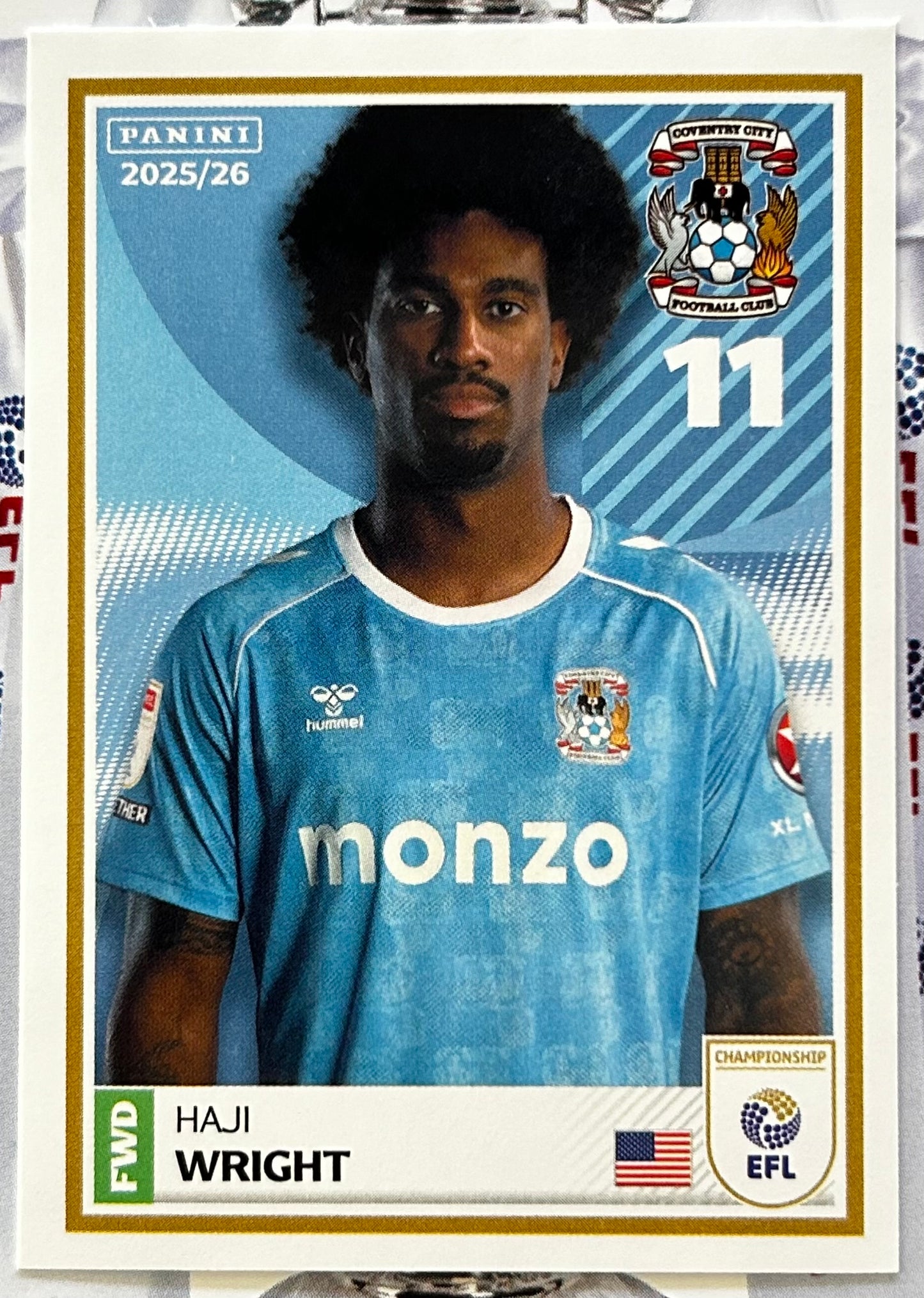 Panini EFL 2025-26 Sticker Collection - Single COVENTRY CITY Stickers (#89 - #106)