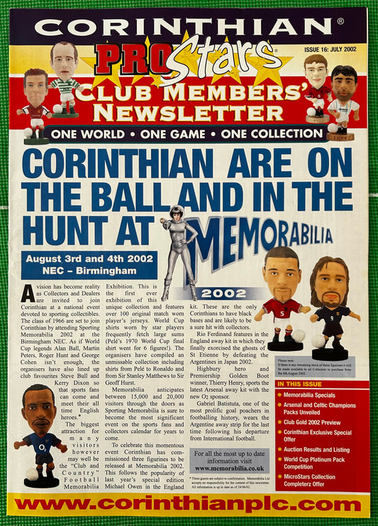 Corinthian ProStars Club Members Newsletter - Issue 16 July 2002