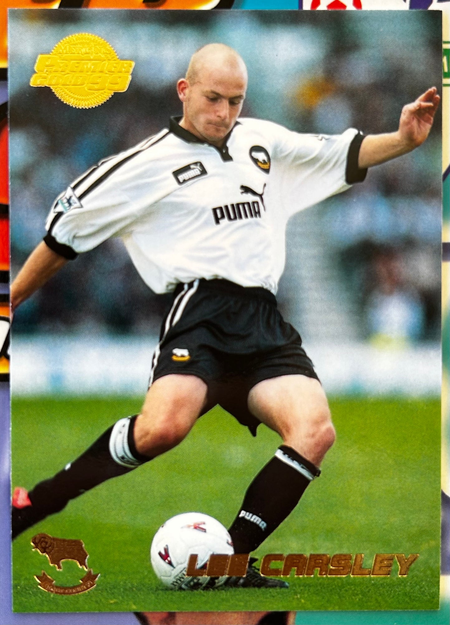 Merlin's Premier Gold 99 Trading Cards - LEE CARSLEY (DERBY COUNTY) #50