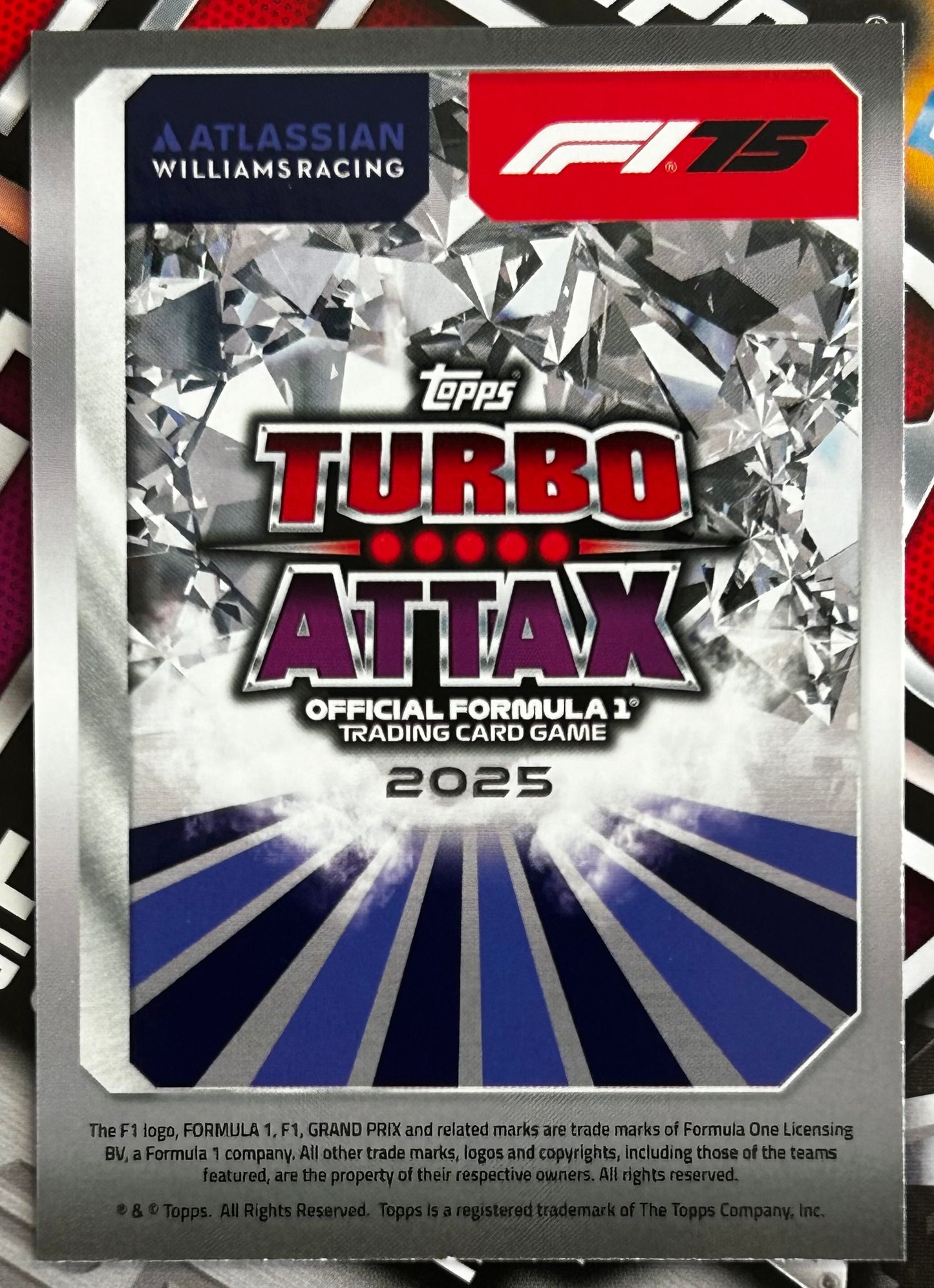 Topps F1 Turbo Attax 2025 - ALEX ALBON (WILLIAMS) Opal Limited Edition LE7