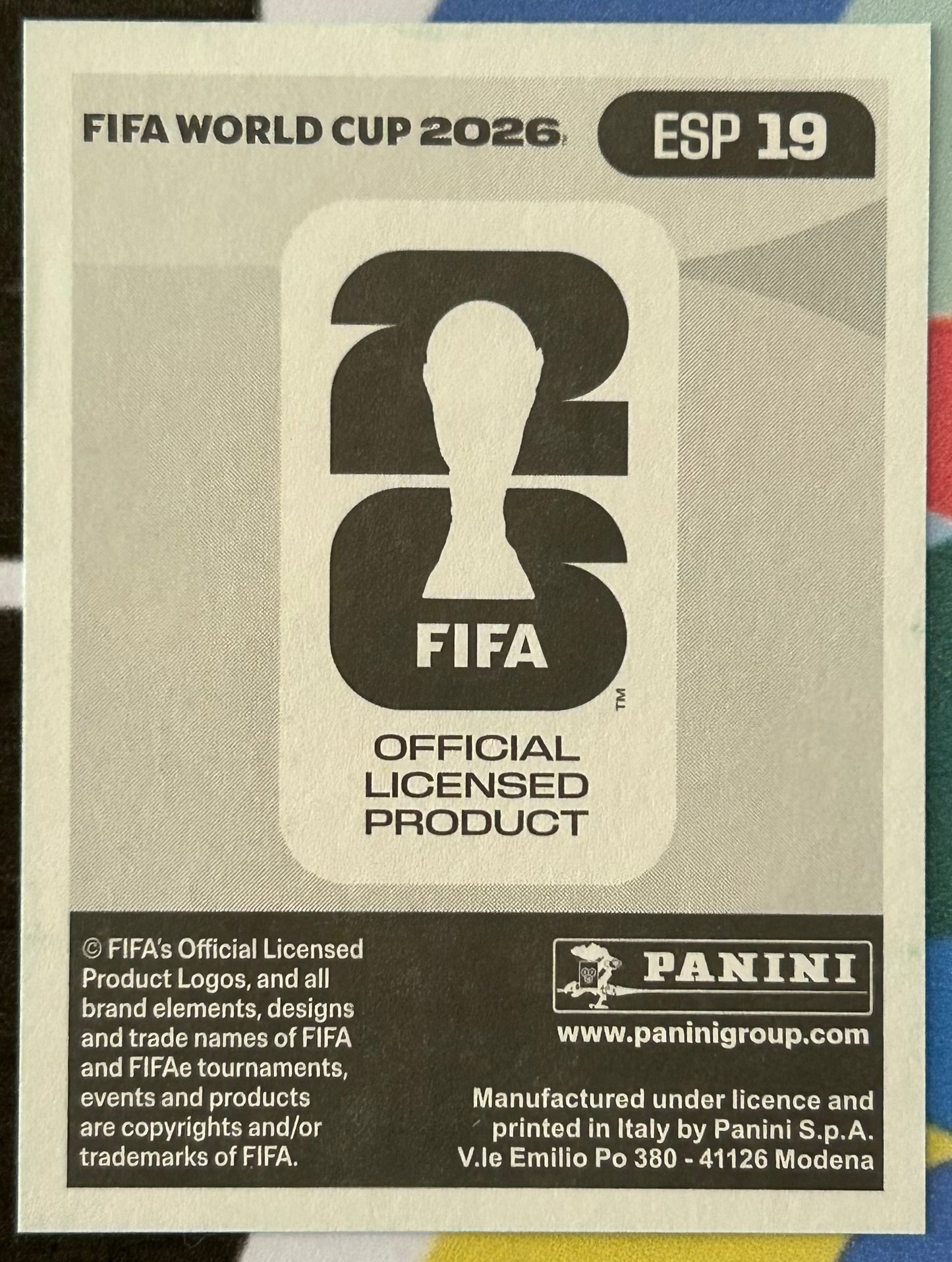 Panini FIFA World Cup 2026 Official Sticker Collection - ALVARO MORATA (SPAIN) ESP19