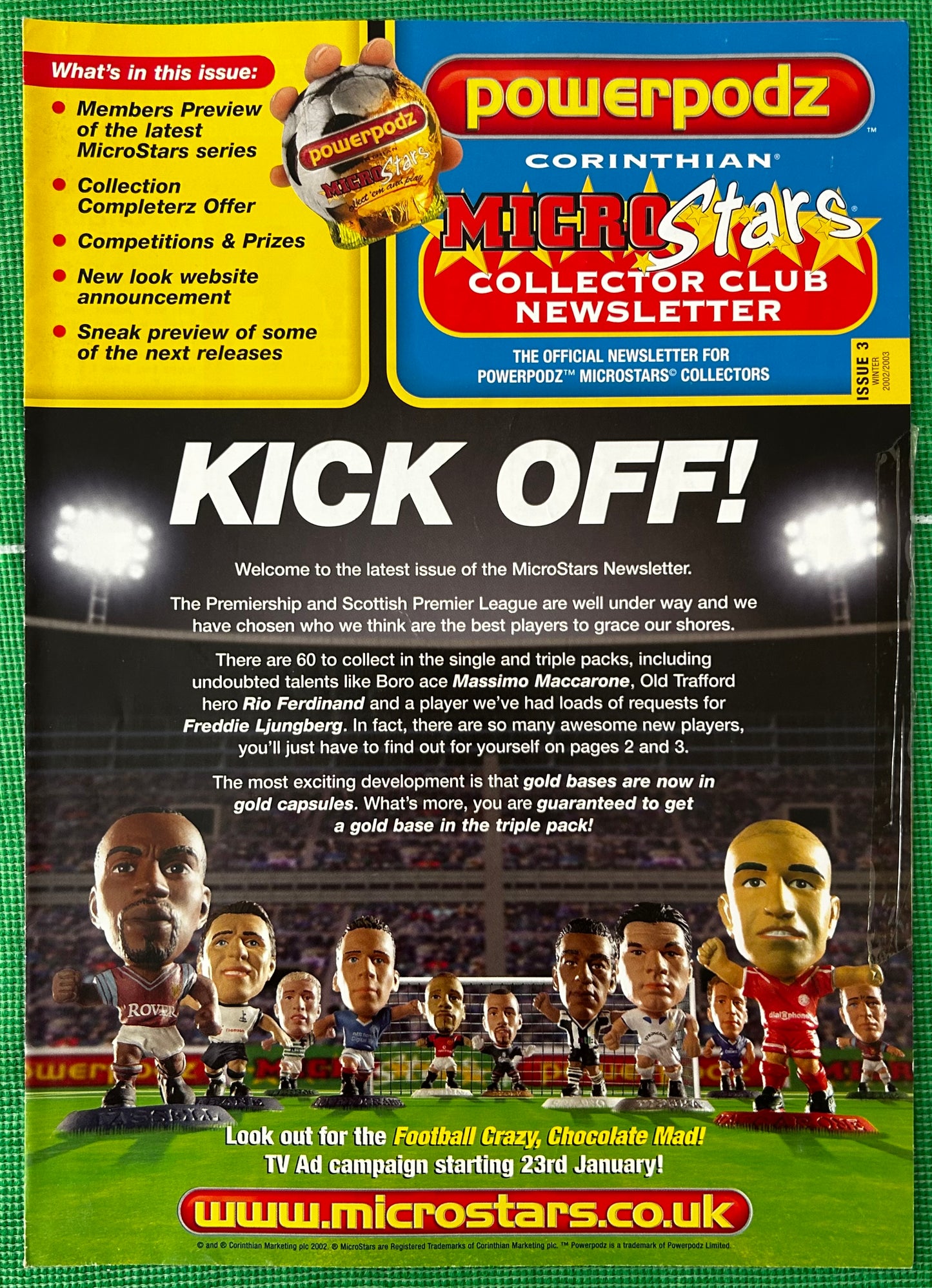 Corinthian MicroStars Collector Club Newsletter - Issue 3 Winter 2002-2003