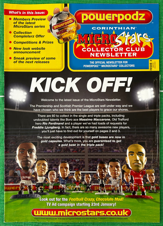 Corinthian MicroStars Collector Club Newsletter - Issue 3 Winter 2002-2003