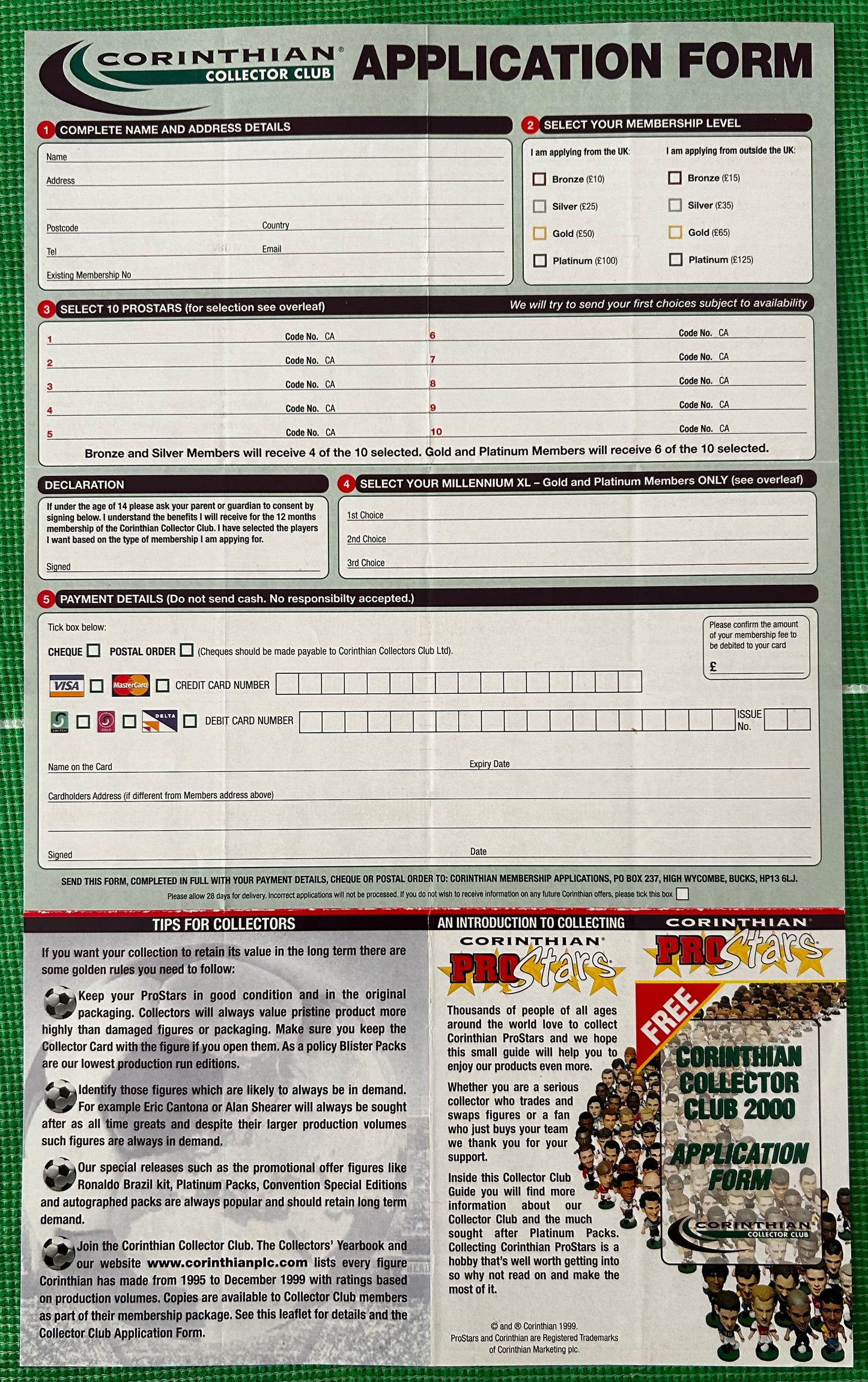 Corinthian Collector Club 2000 Cross Sell Flyer & Application Form (Flattened)
