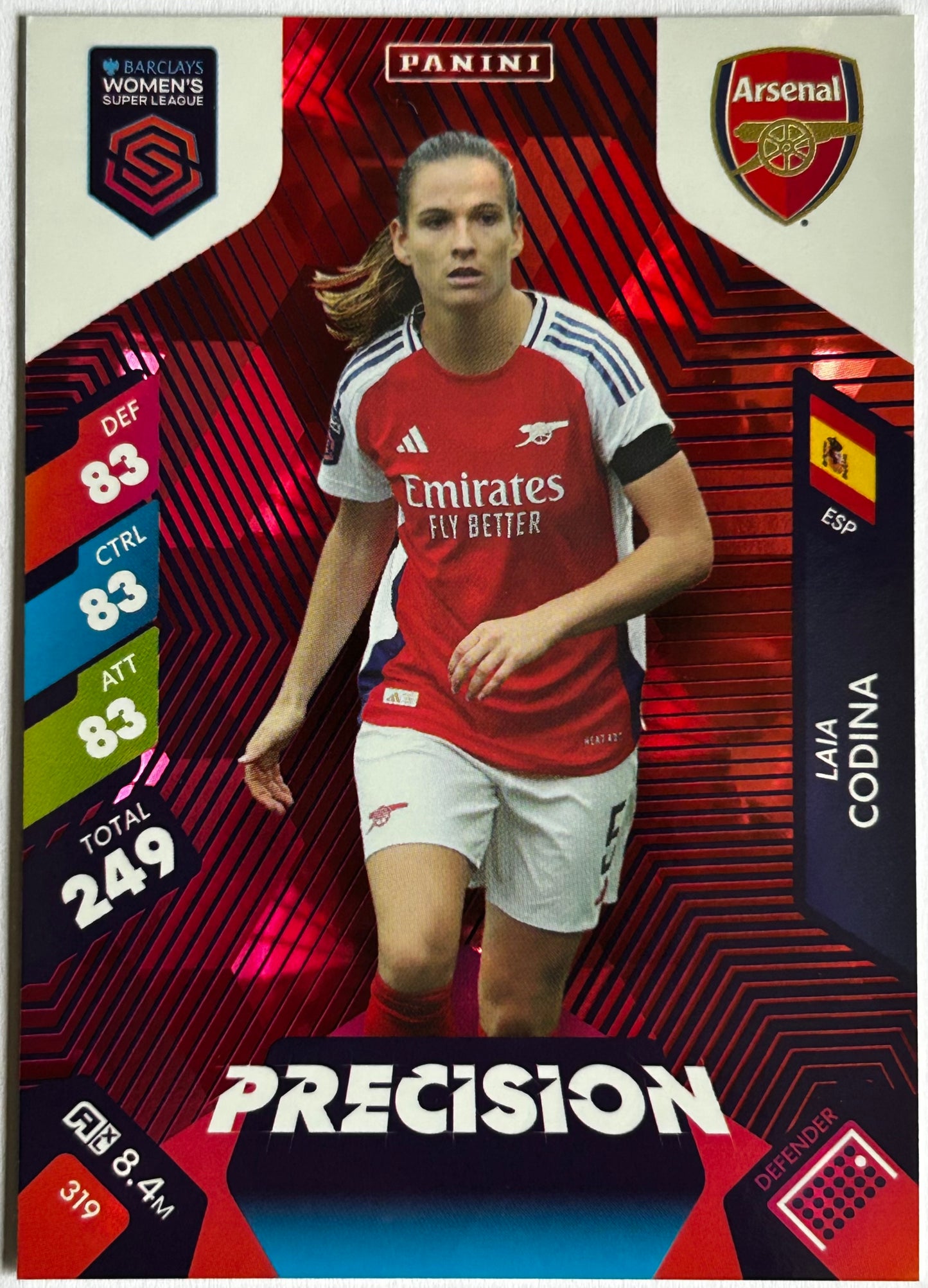 Panini Adrenalyn XL Barclays Women's Super League 2025 - Single PRECISION Cards (1:8 packets) #319 - #324