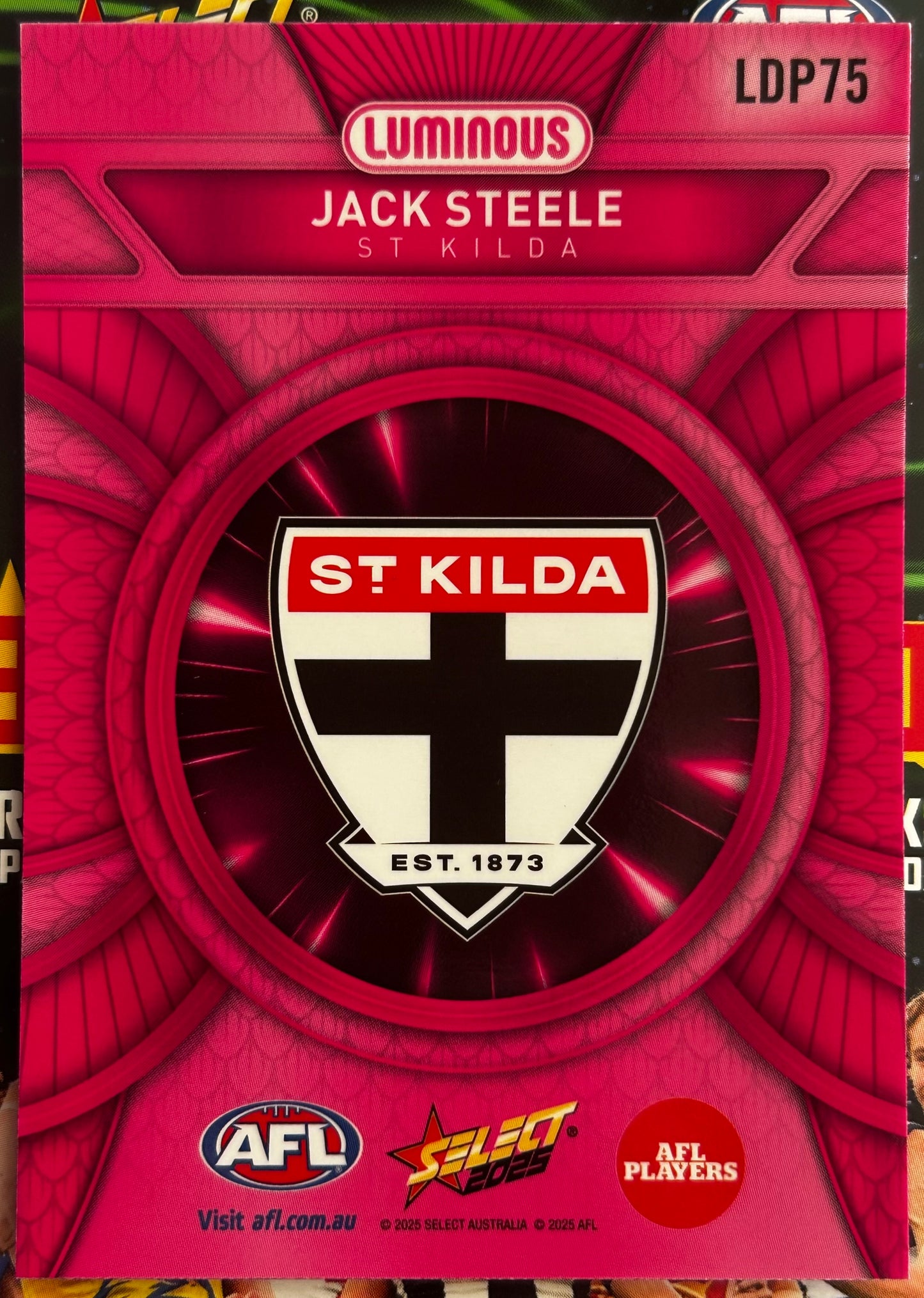 Select AFL 2025 Footy Stars - JACK STEELE (ST KILDA) Pink Dragon Scales LDP75