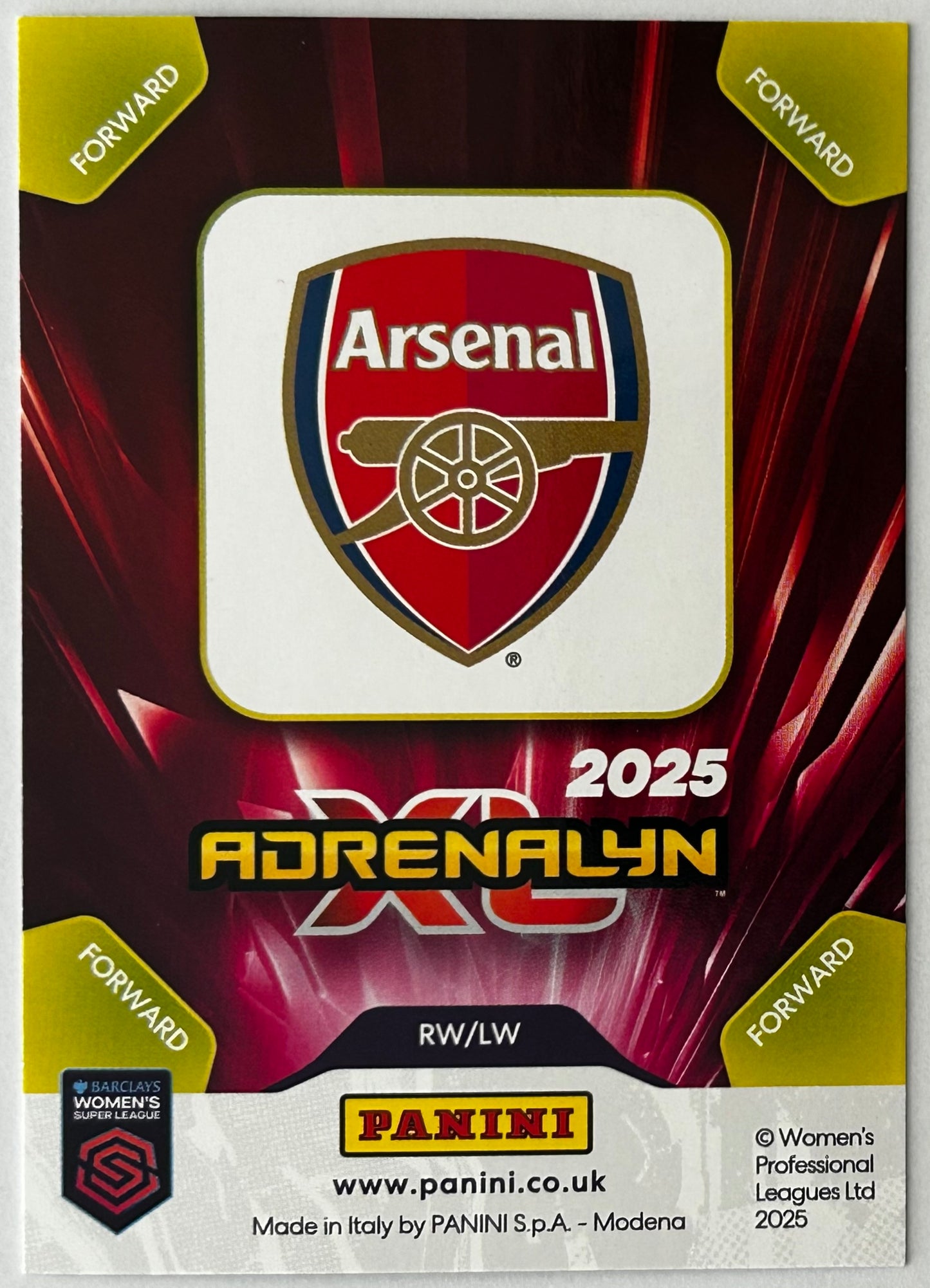 Panini Adrenalyn XL Barclays Women's Super League 2025 - BETH MEAD (ARSENAL) Limited Edition