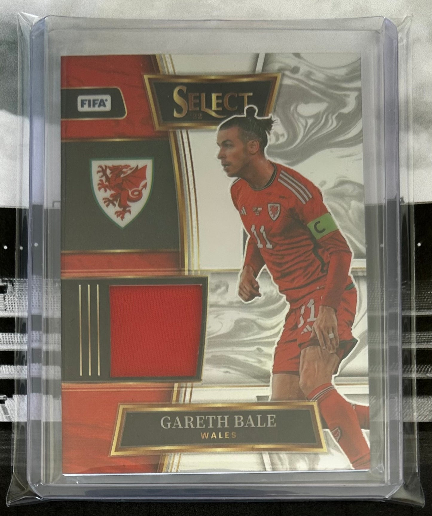 2022-23 Panini Select FIFA Soccer - GARETH BALE (WALES) Player-Worn Patch Prizm #SW-GBE