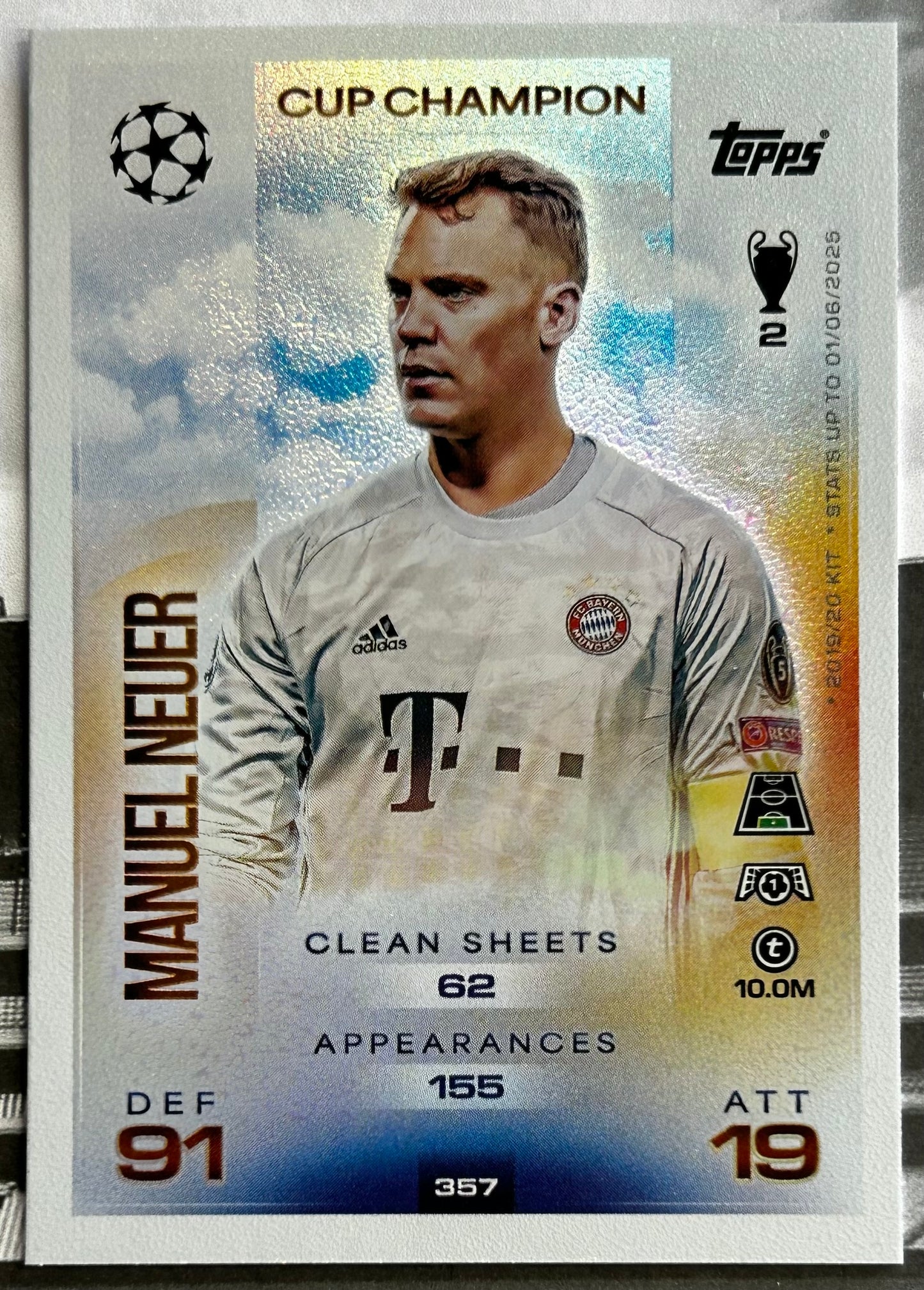 2025-26 Topps UCC Match Attax - CUP CHAMPIONS Rainbow Foil (#343-#360) 1:3 packs