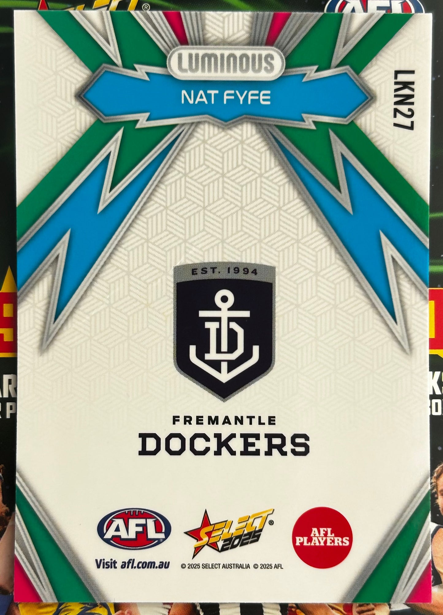 Select AFL 2025 Footy Stars - NAT FYFE (FREMANTLE DOCKERS) Kmart Neon Dragon Scales LKN27