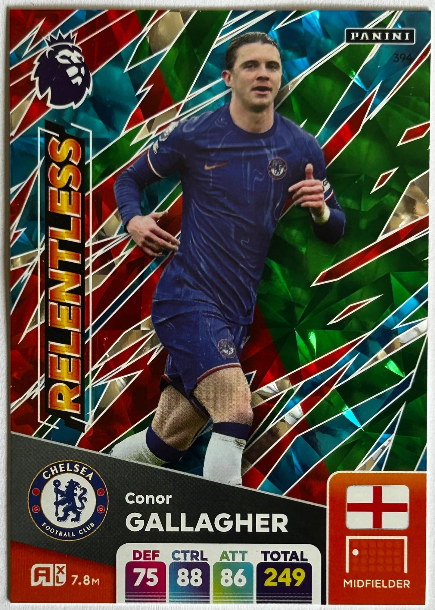 Panini Adrenalyn XL Premier League 2025 - Single RELENTLESS Cards (#393 - #396) 1:21 packets