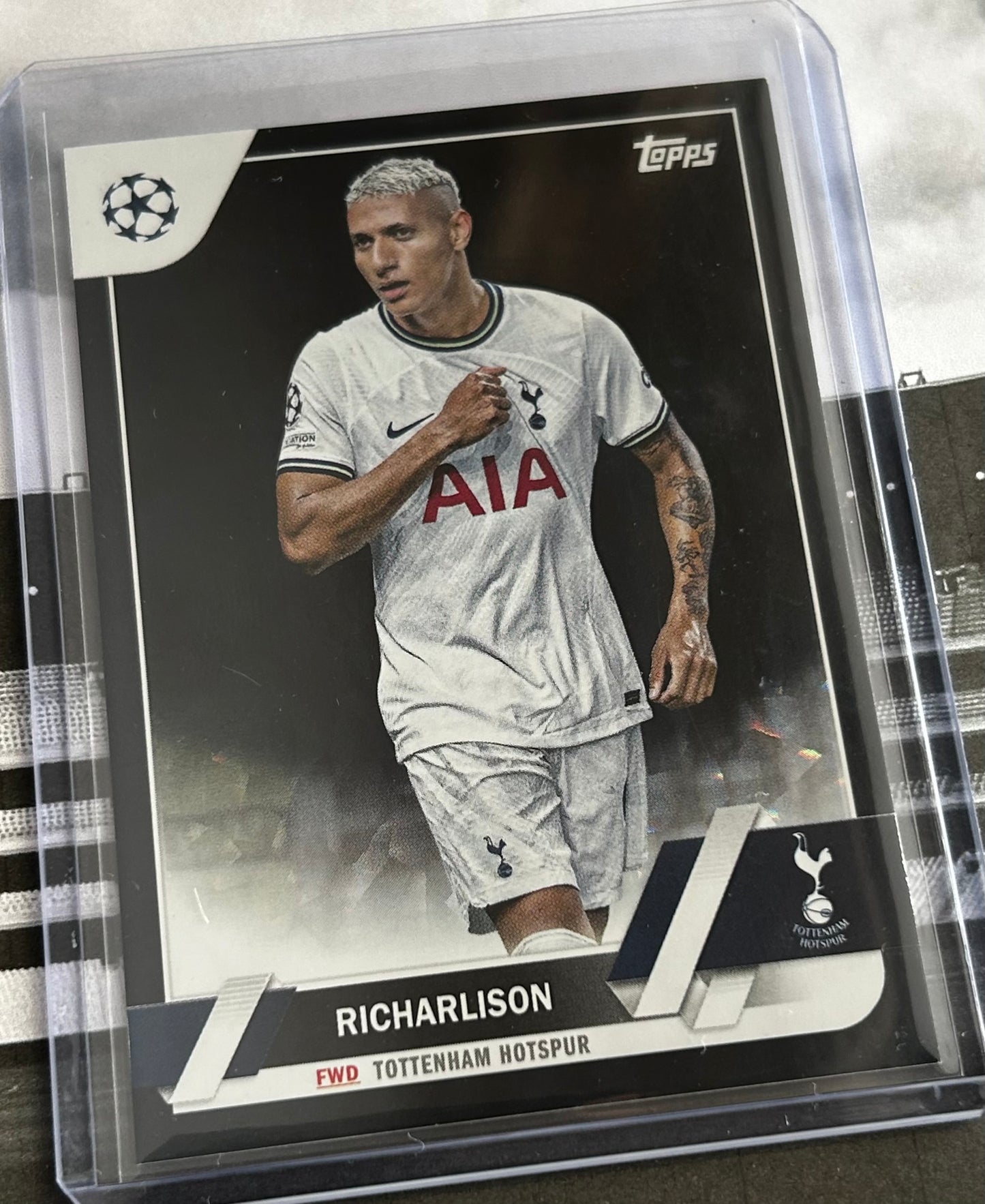 Topps UEFA Club Competitions 2022-23 - RICHARLISON (TOTTENHAM HOTSPUR) Icy Black Foil Parallel #138 /10