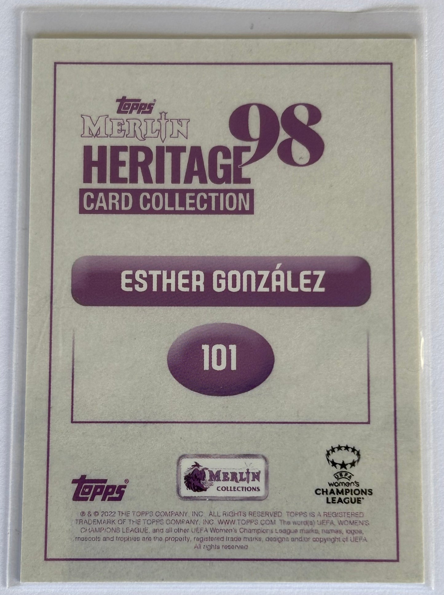 2022-23 Topps Merlin Heritage 98 UEFA - ESTHER GONZALEZ (REAL MADRID) #101
