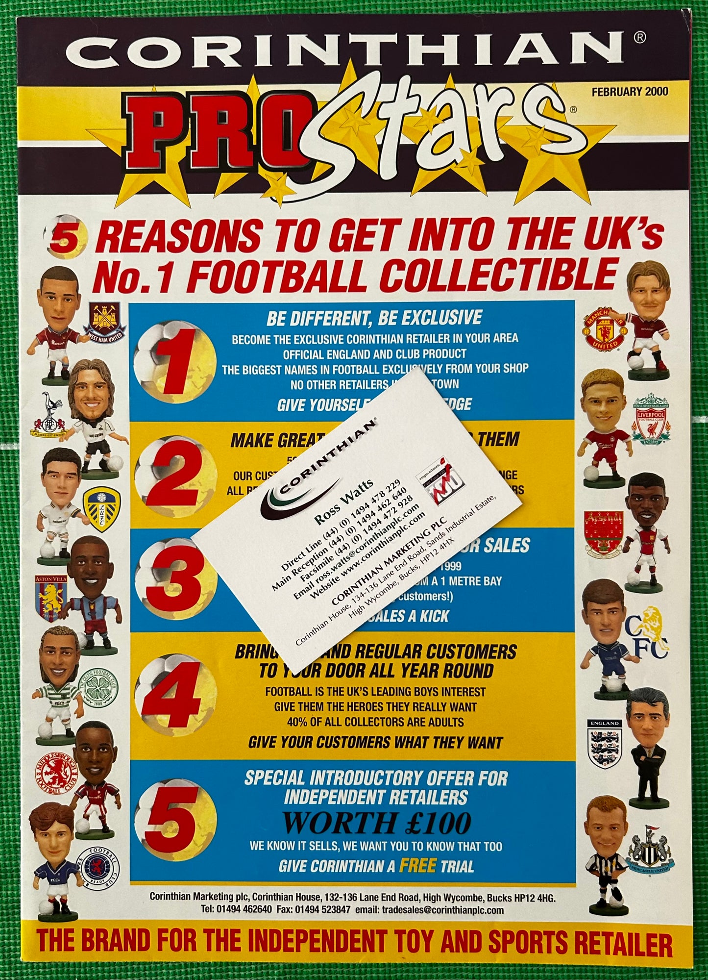 Corinthian ProStars Independent Toy and Sports Retailer Newsletter - February 2000