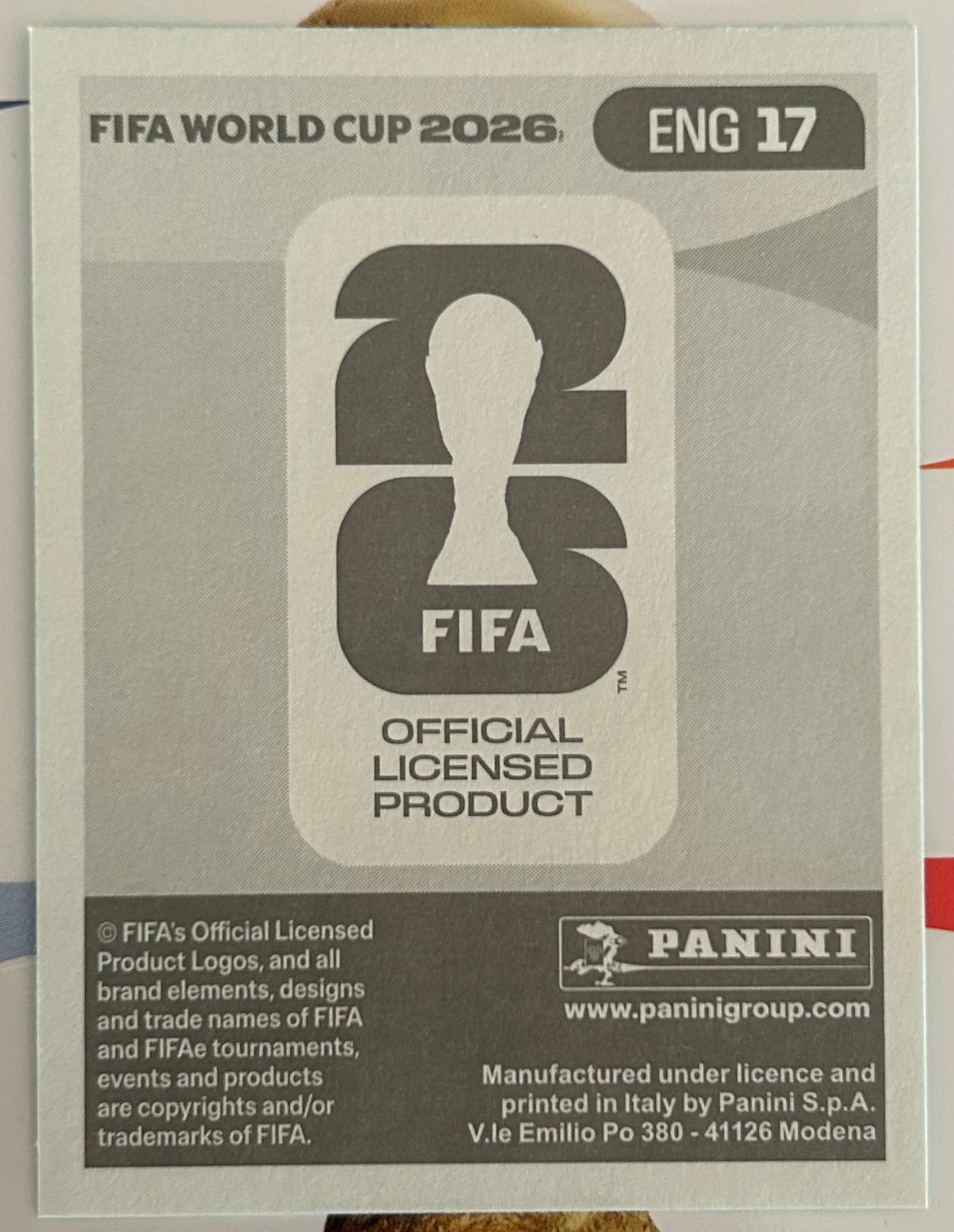 Panini FIFA World Cup 2026 Official Sticker Collection - BUKAYO SAKA (ENGLAND) ENG17