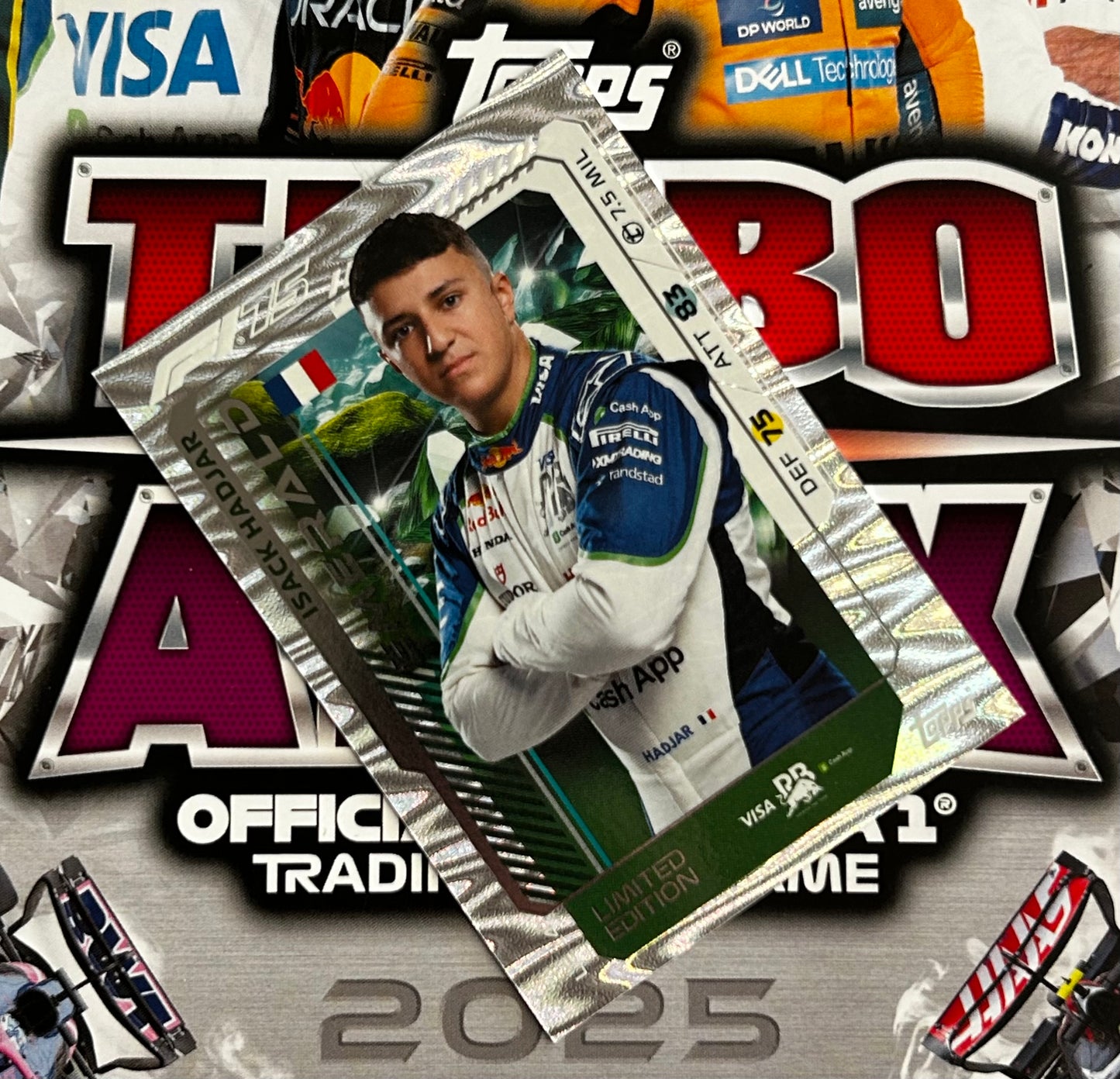 Topps F1 Turbo Attax 2025 - ISACK HADJAR (VCARB) Emerald Limited Edition LE14