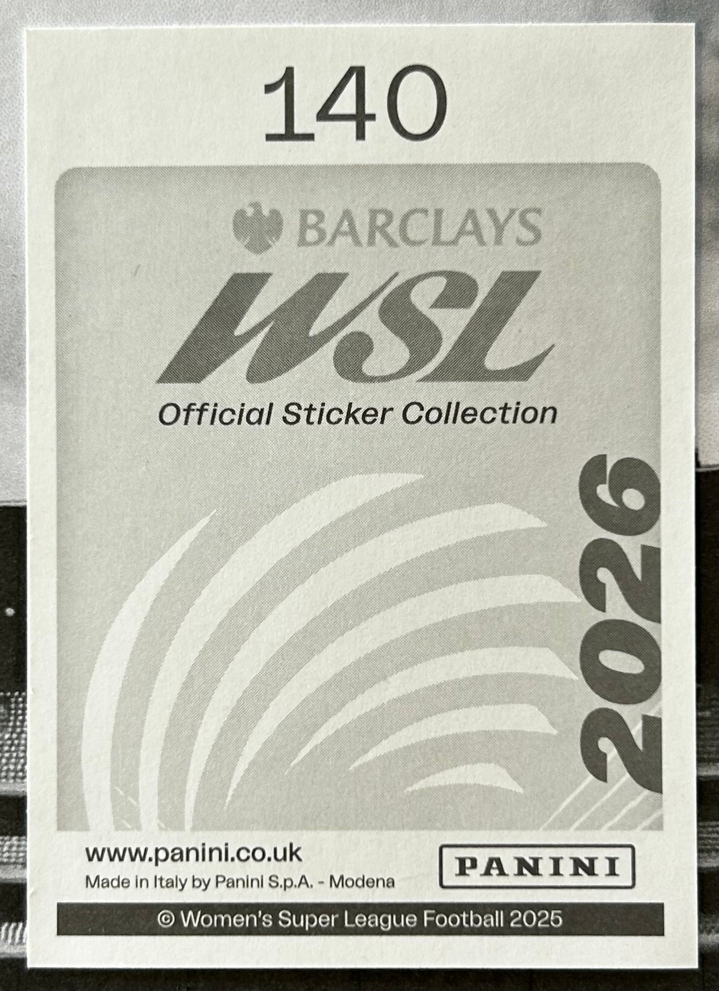 Panini Barclays Women's Super League 2026 Sticker Collection - ELLIE CARPENTER (CHELSEA) #140
