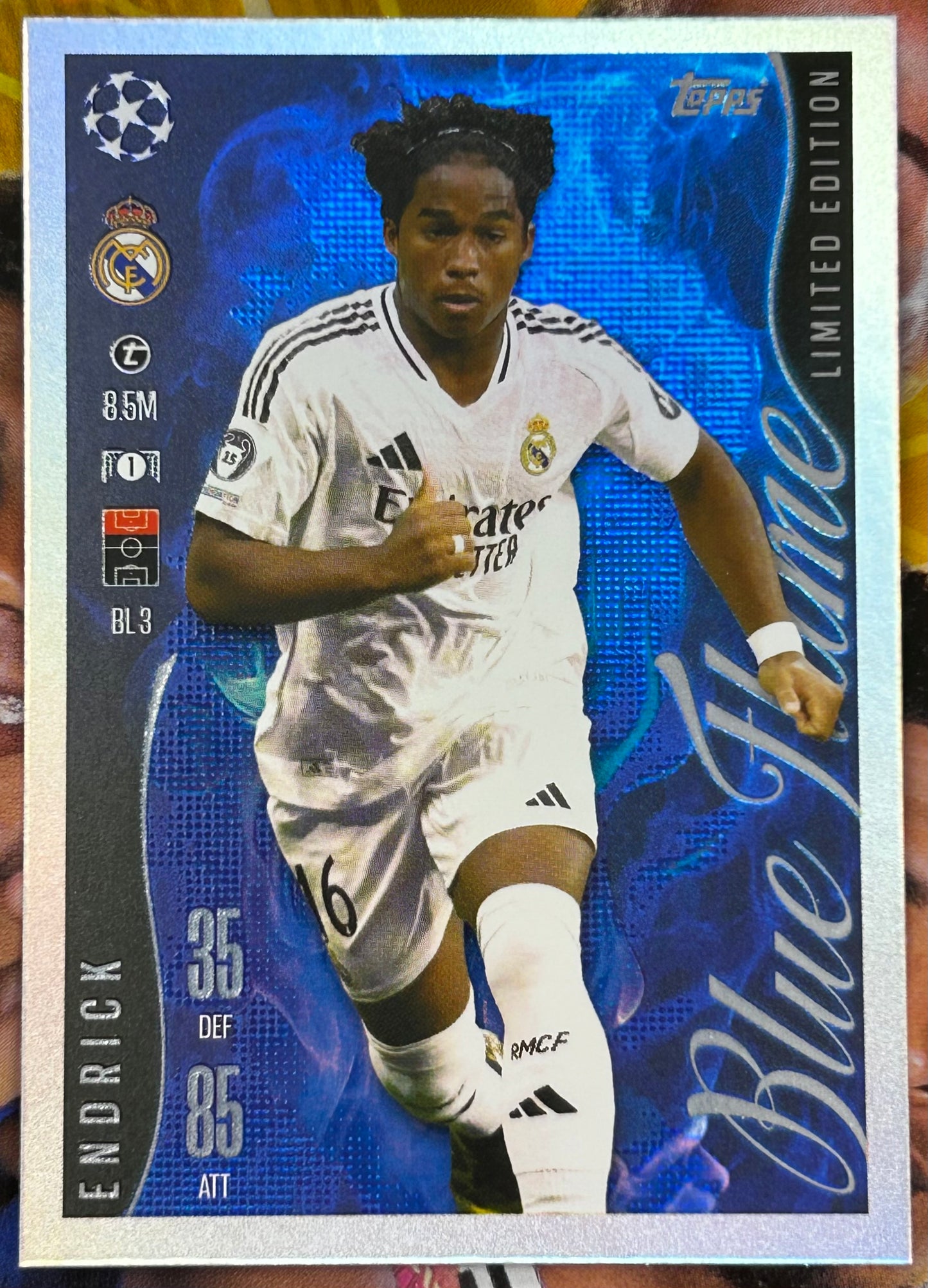 Topps 2024-25 Match Attax Extra UEFA - ENDRICK (REAL MADRID) Blue Flame Limited Edition #BL3