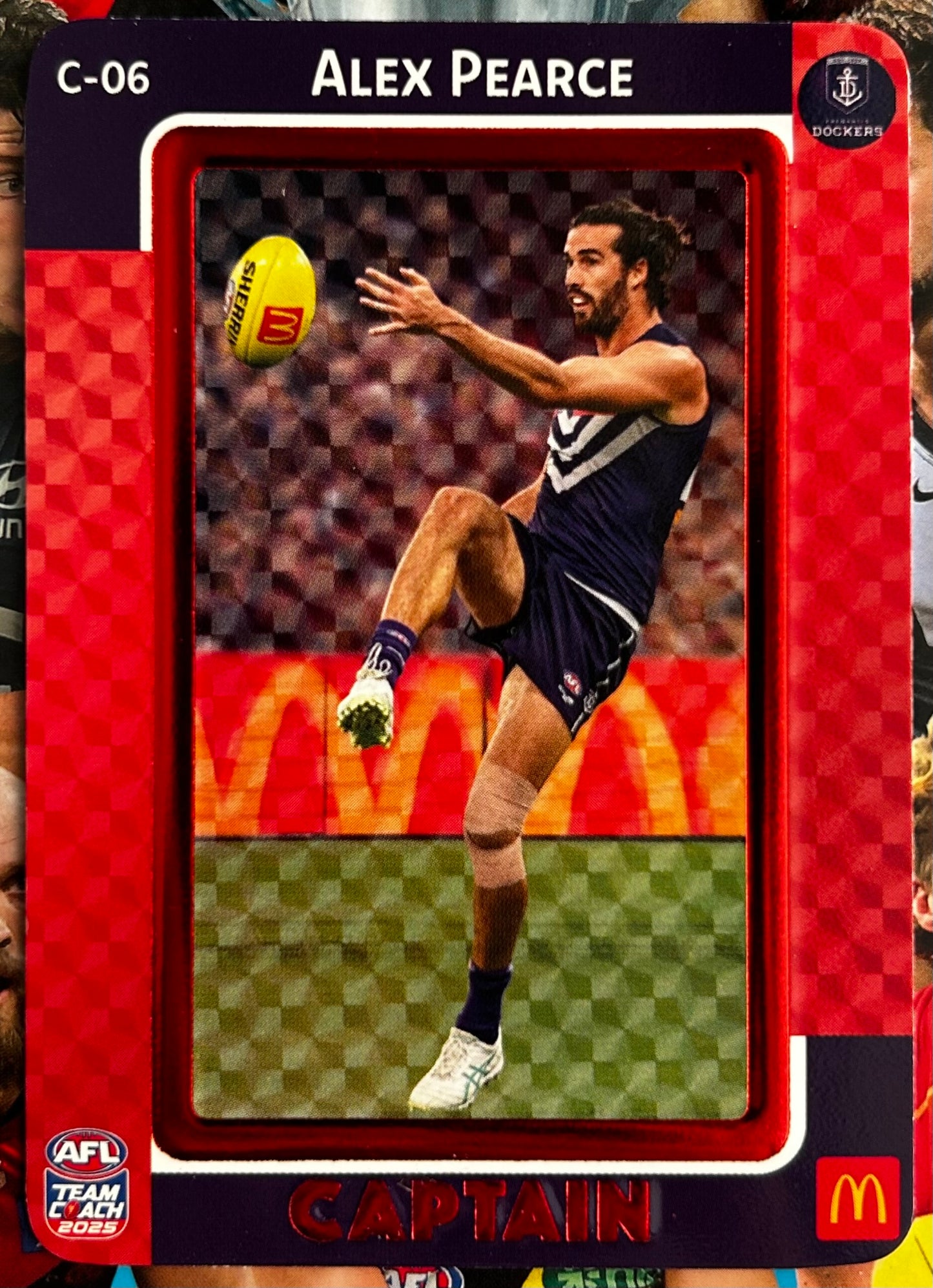 AFL Teamcoach 2025 Trading Card Collection - Single MACCAS MEN'S CAPTAINS RED Cards (C-01 to C-18)