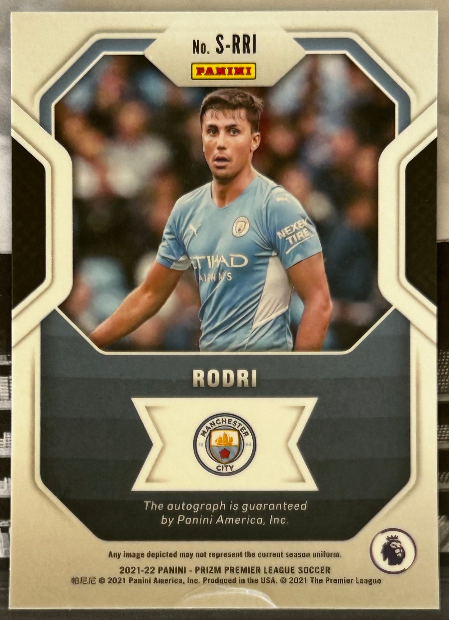 2021-22 Panini Prizm Premier League Soccer - RODRI (MANCHESTER CITY) Signatures S-RRI