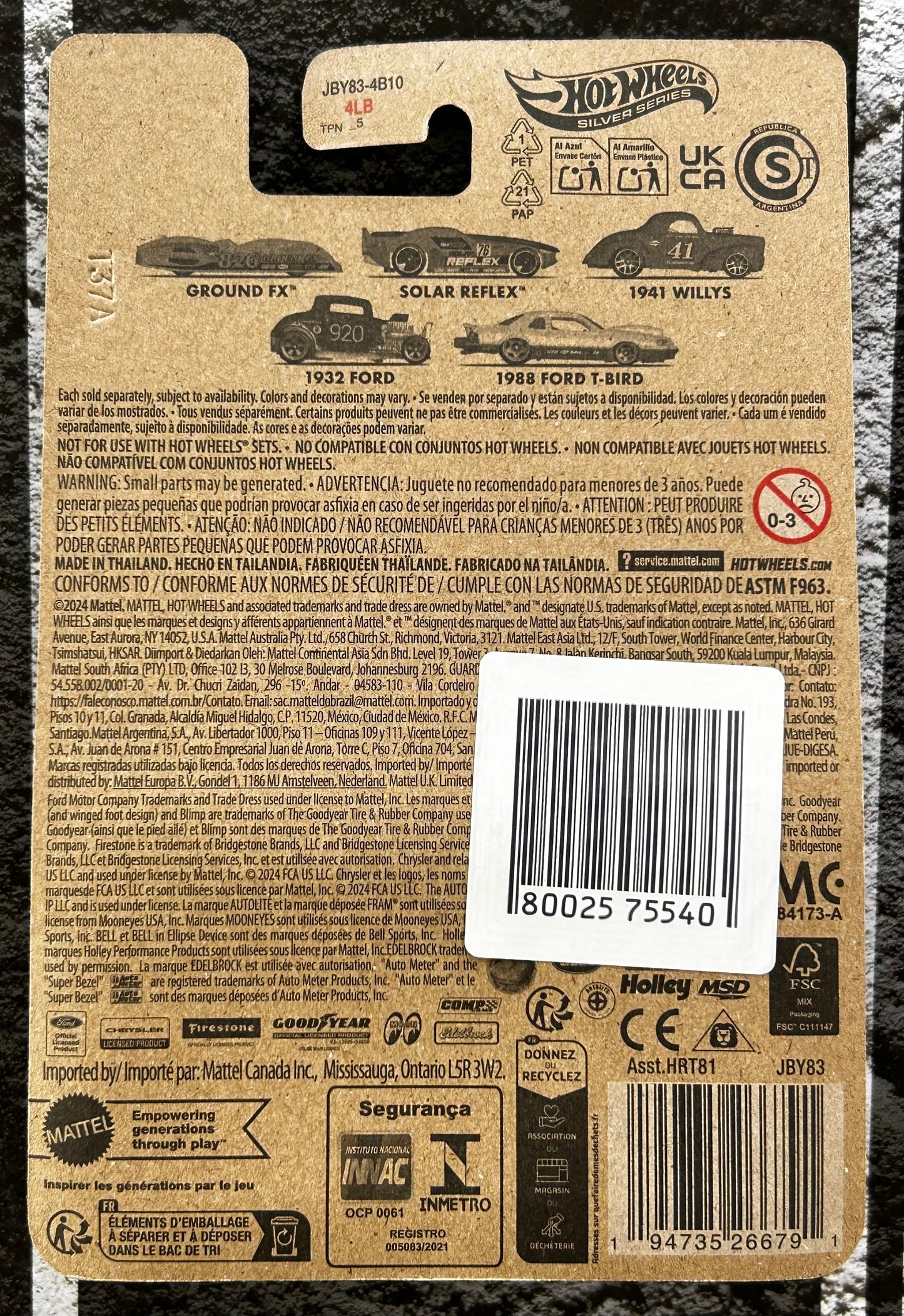 Mattel Hot Wheels Diecast Silver Series 1:64 - 1941 Willys Salt Flat