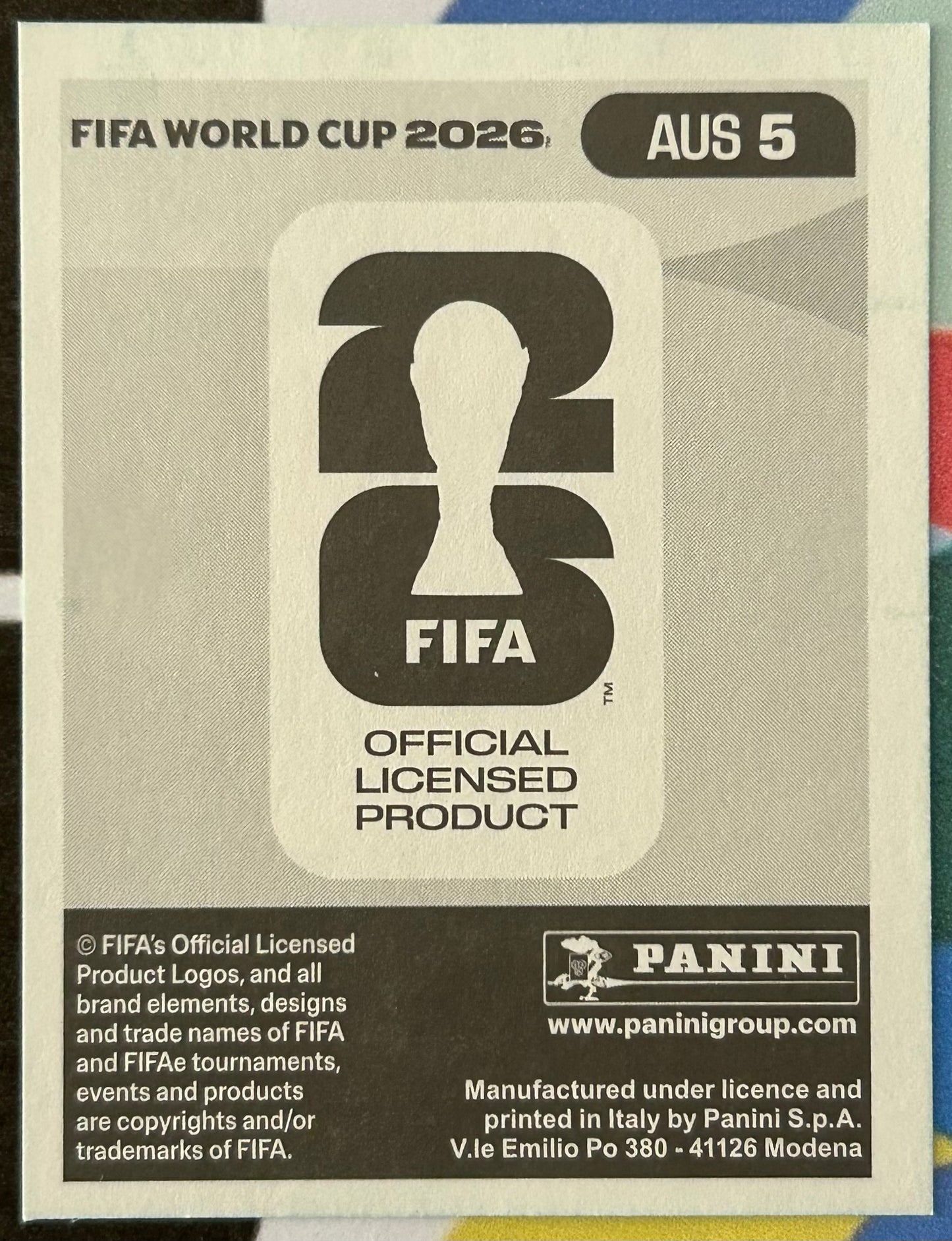 Panini FIFA World Cup 2026 Official Sticker Collection - ALESSANDRO CIRCATI (AUSTRALIA) AUS5