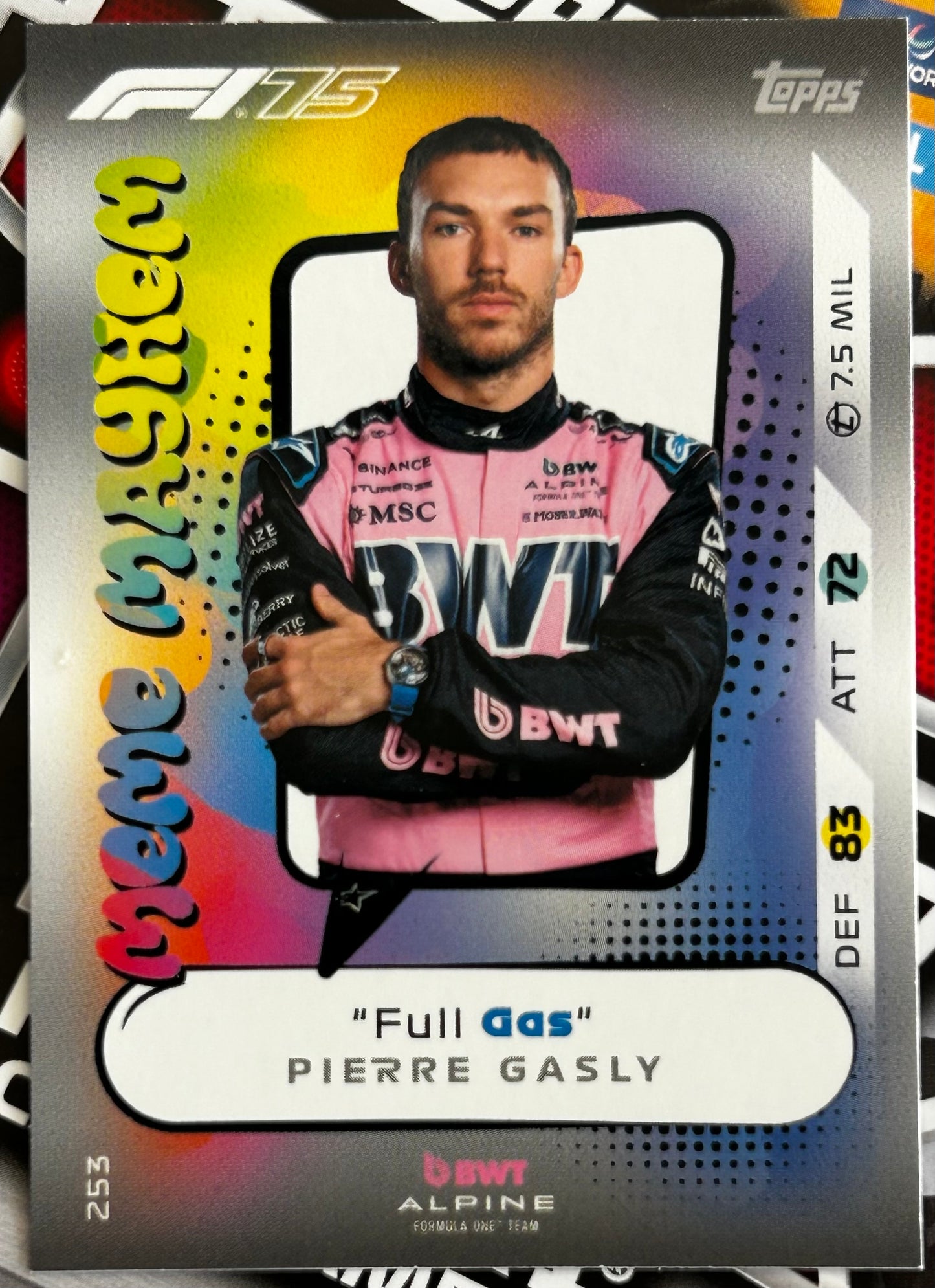 Topps F1 Turbo Attax 2025 - Single STARS OF TOMORROW, RAINMASTER & MEME MAYHEM Cards (#238 - #255)