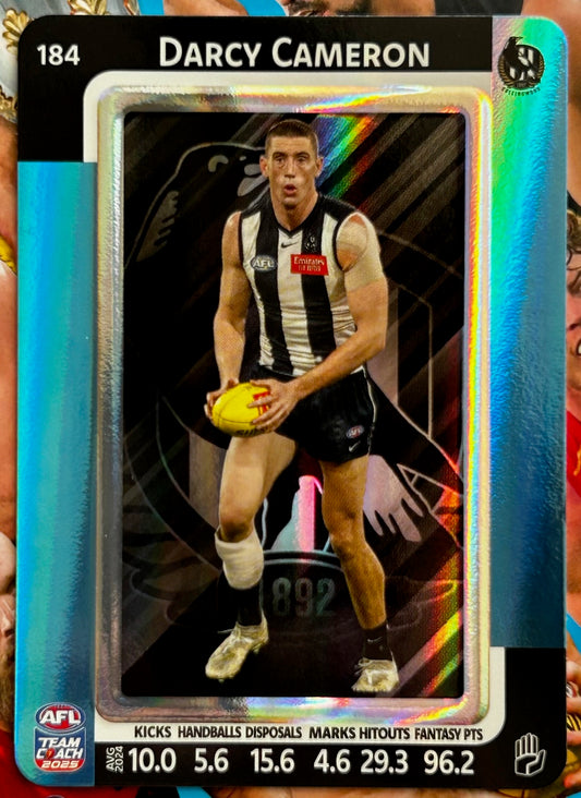 AFL Teamcoach 2025 - DARCY CAMERON (COLLINGWOOD) Blue Parallel #184 1:9 packs