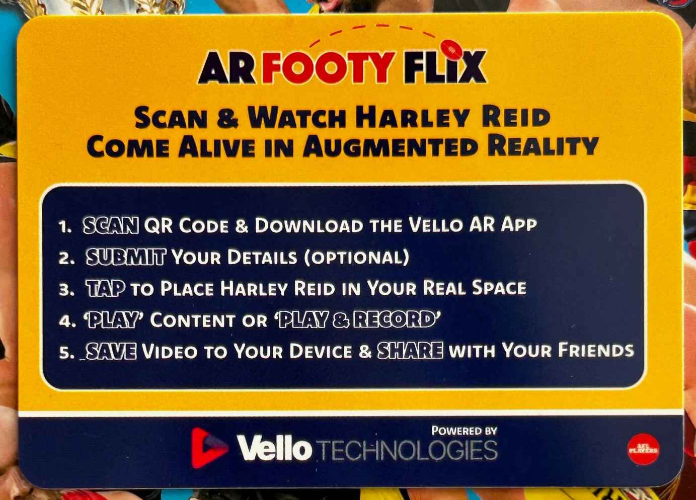 AFL Teamcoach 2025 - HARLEY REID (WEST COAST EAGLES) AR Footy Flix ARF-17