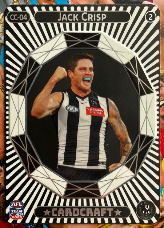 AFL Teamcoach 2025 - JACK CRISP (COLLINGWOOD) Card Craft CC-04 Cheering 1:6 packs