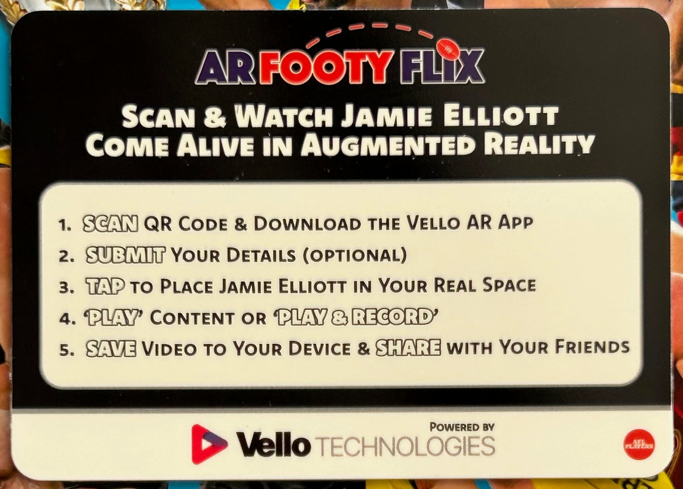 AFL Teamcoach 2025 - JAMIE ELLIOTT (COLLINGWOOD) AR Footy Flix ARF-04