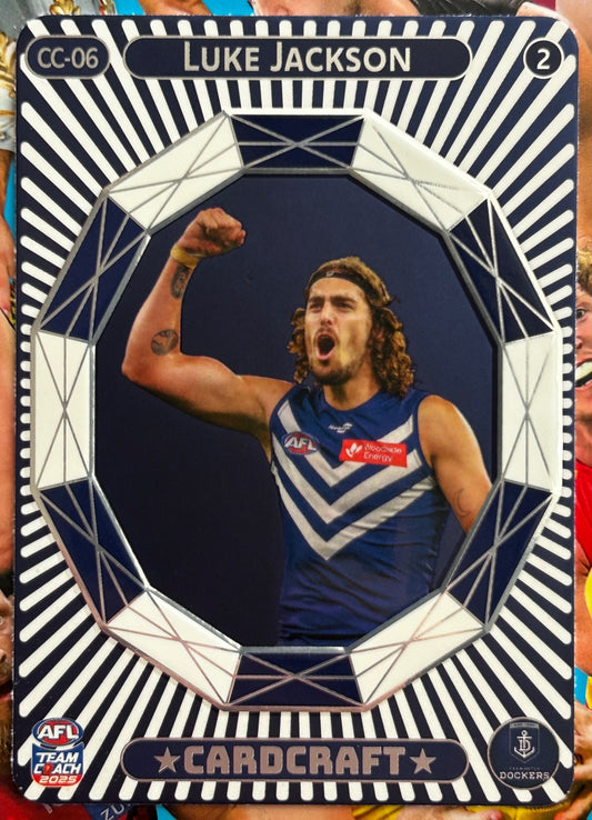 AFL Teamcoach 2025 - LUKE JACKSON (FREMANTLE DOCKERS) Card Craft CC-06 Cheering 1:6 packs