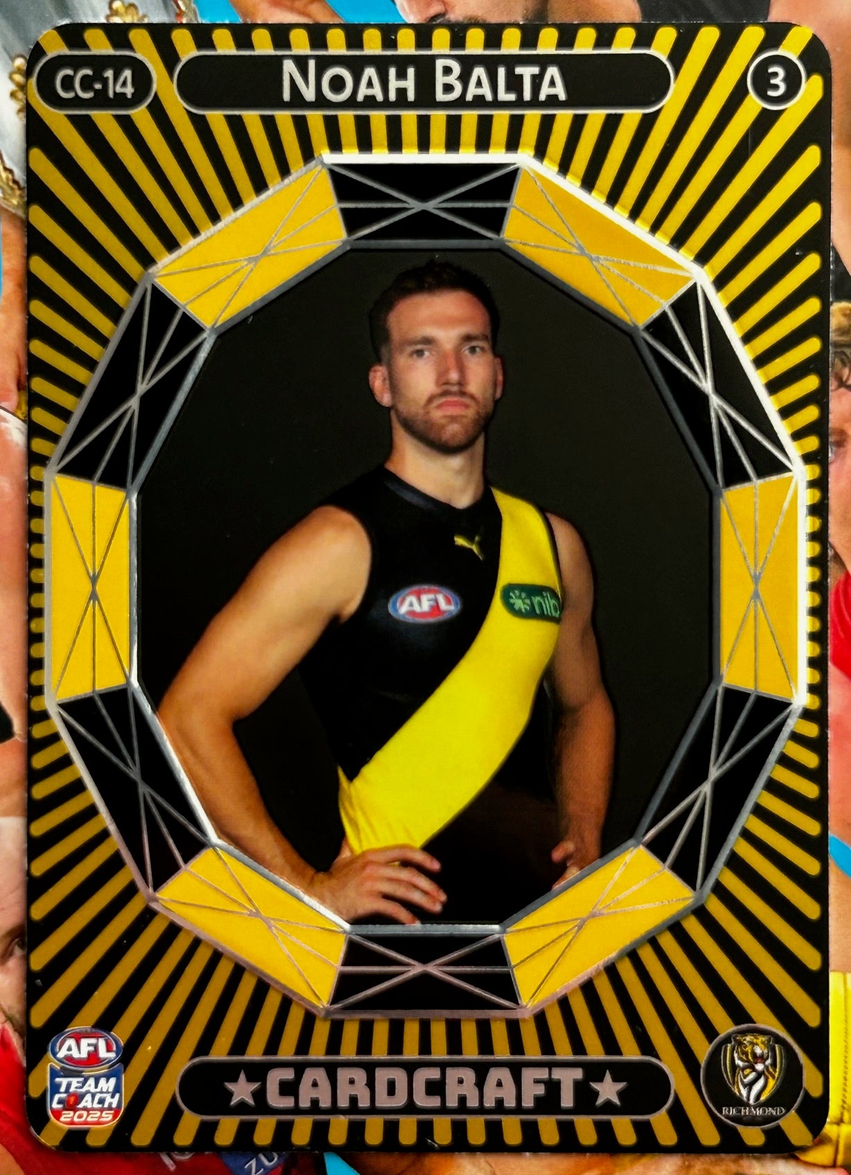 AFL Teamcoach 2025 - NOAH BALTA (RICHMOND TIGERS) Card Craft CC-14 Portrait 1:6 packs