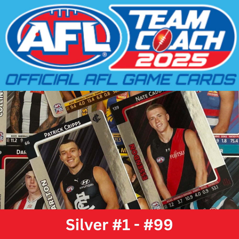 AFL Teamcoach 2025 - SILVER PARALLEL Insert Cards (#1 - #99)