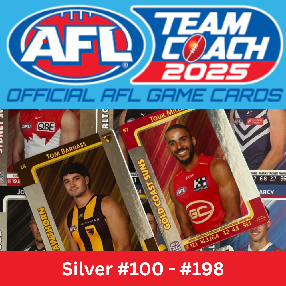 AFL Teamcoach 2025 - SILVER PARALLEL Insert Cards (#100 - #198)