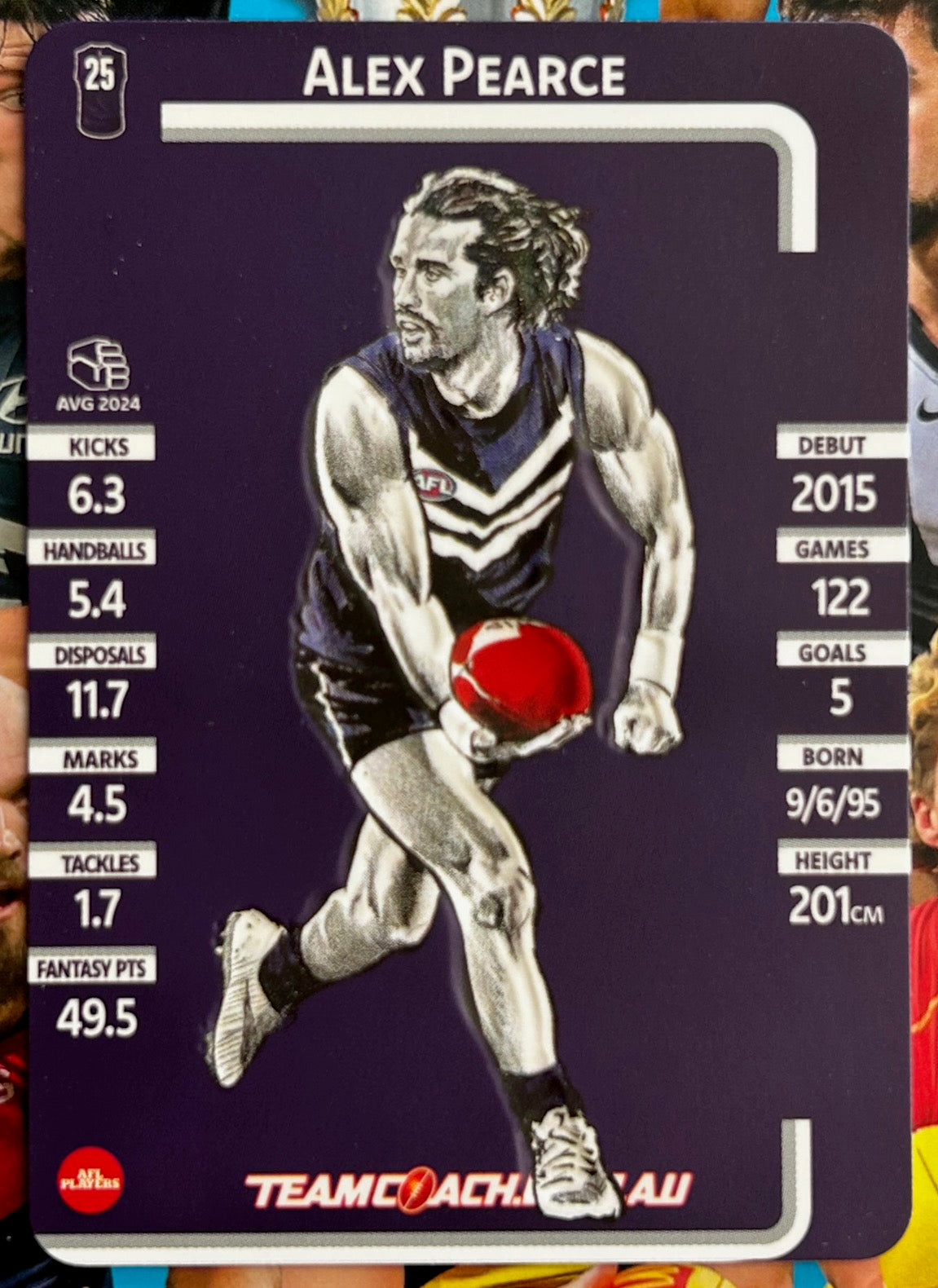 AFL Teamcoach 2025 - ALEX PEARCE (FREMANTLE) Sculpture Wildcard SCW-06 1:36 packs