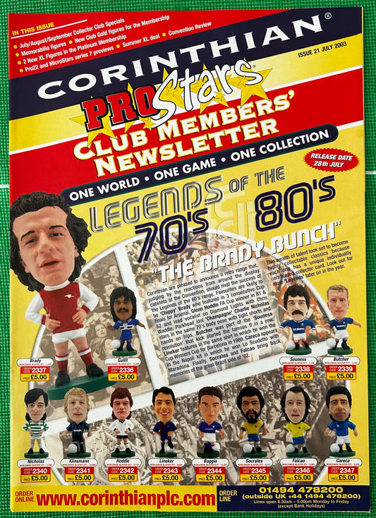Corinthian ProStars Club Members Newsletter - Issue 21 July 2003