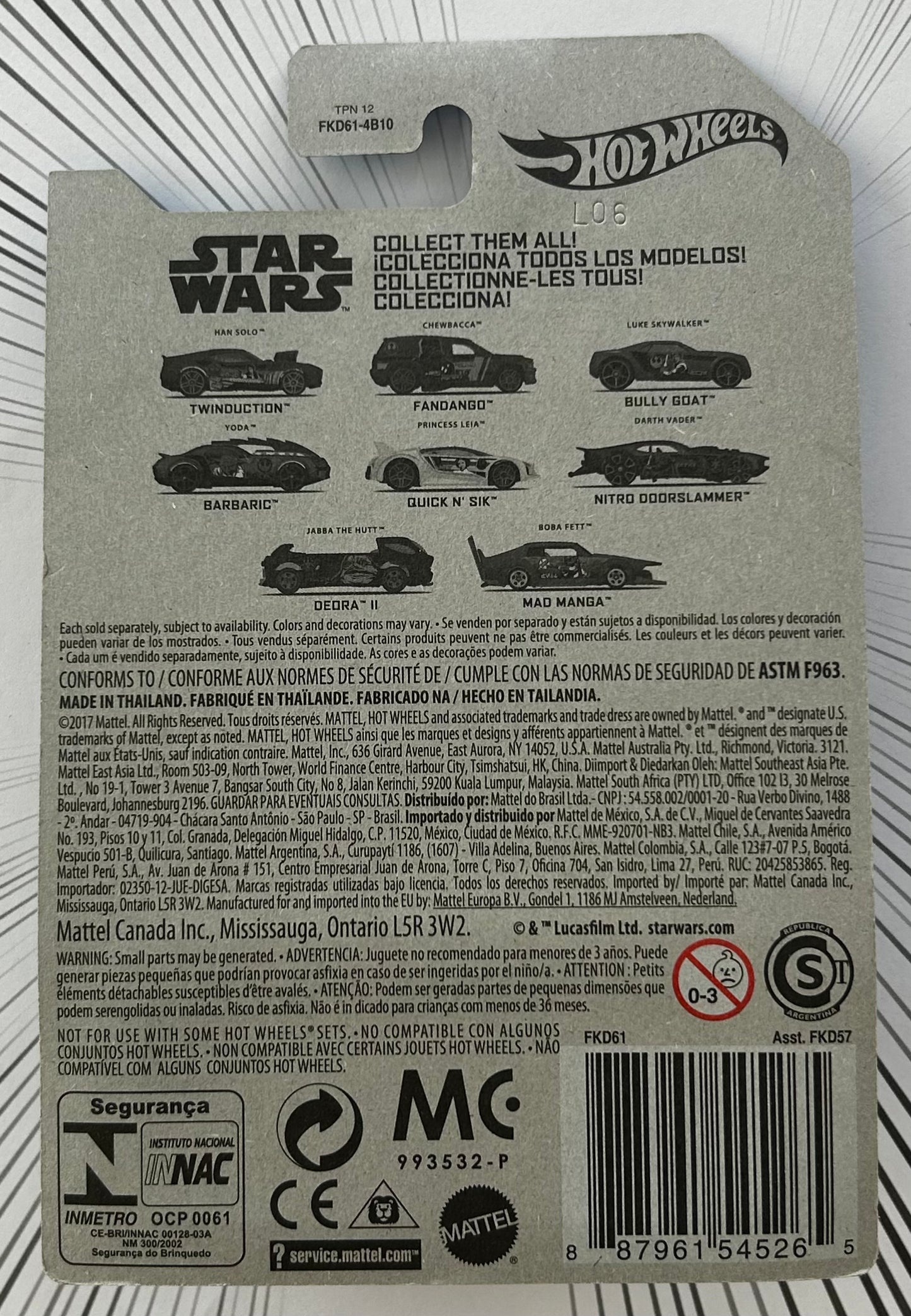 Mattel Hot Wheels Diecast 1:64 - Luke Skywalker 3/8 Star Wars